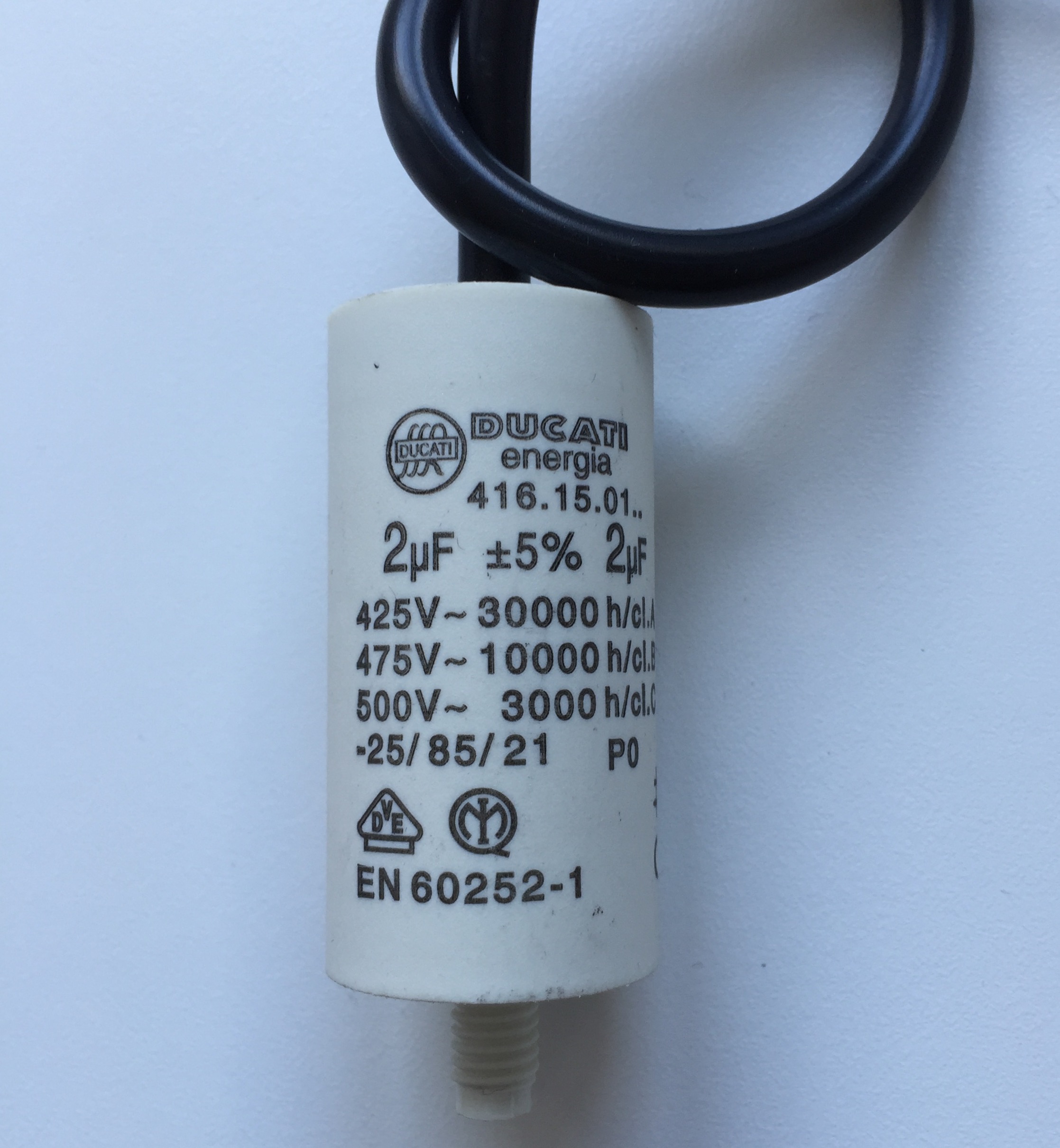 Buy Motor Run Capacitors 2uF Twin Lead Next Day Delivery