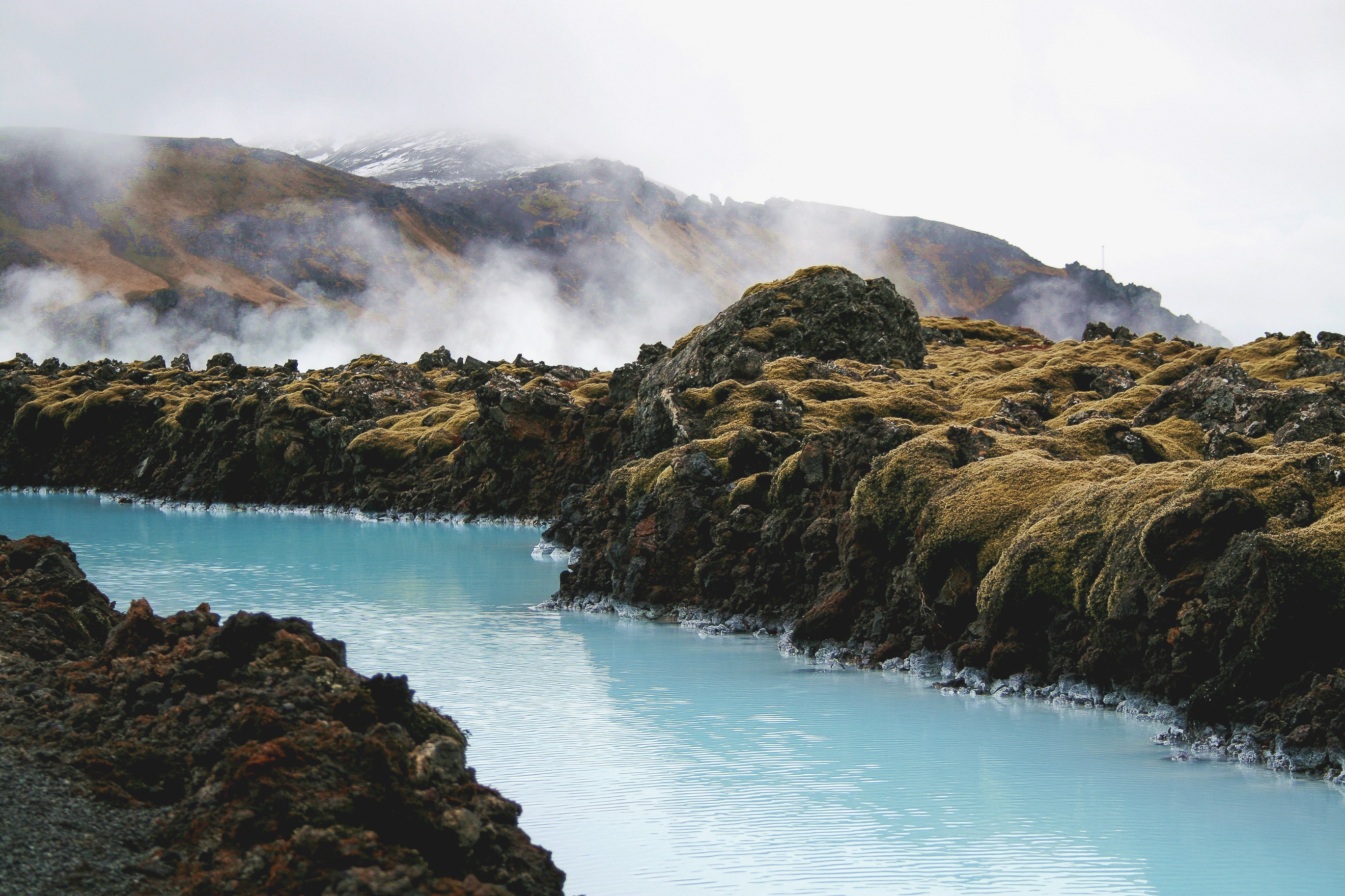 Running Geothermal Water, Canal, Channel, Geothermal, Iceland, HQ Photo