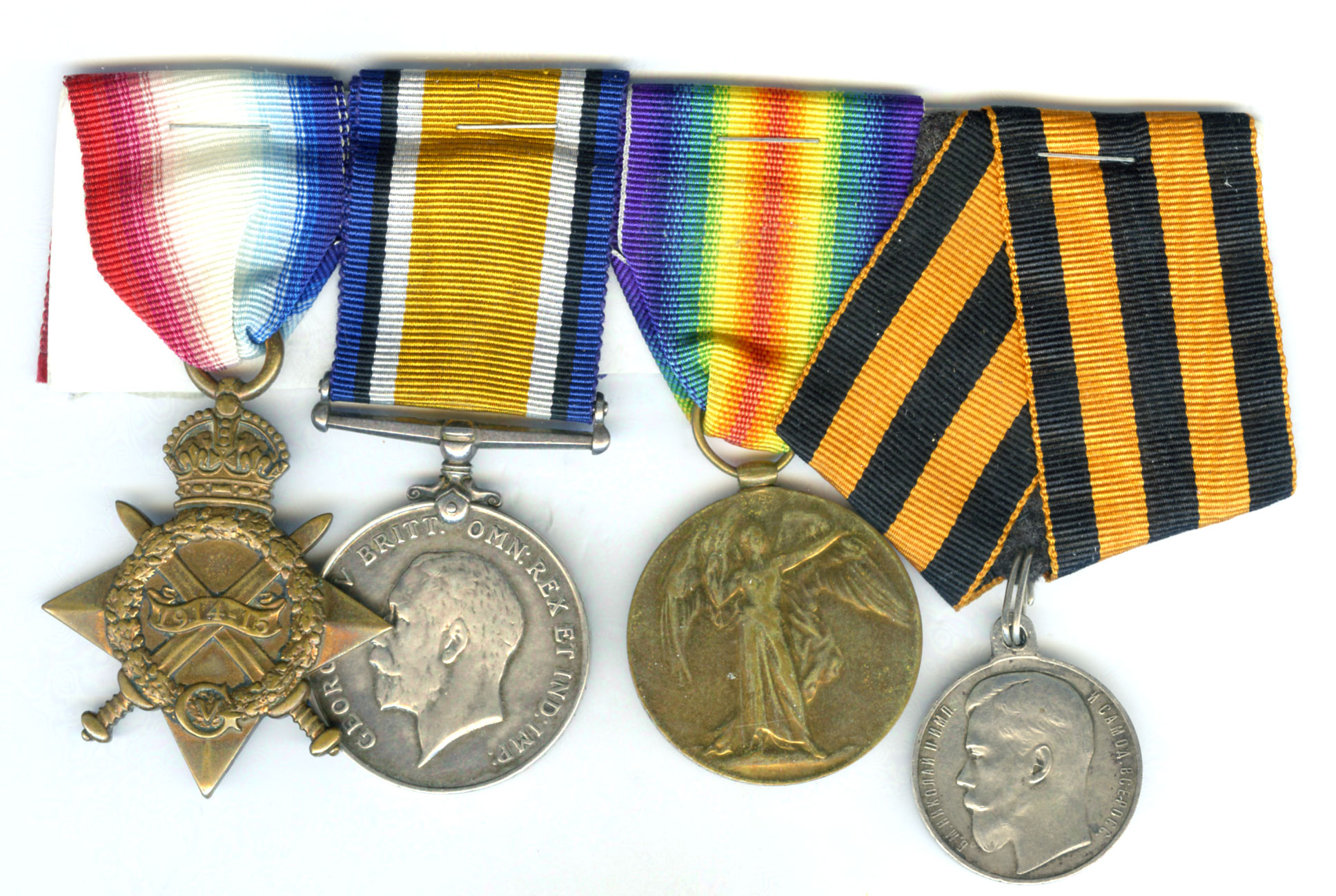 Royal Marines 1914/15 trio & Russia, Medal of St. George, 4th. class ...