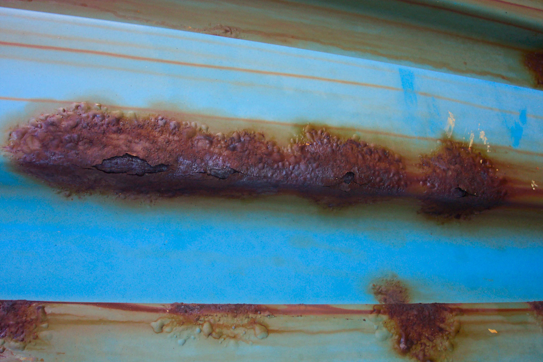 Rust, Blue, Corroded, Metal, Painted, HQ Photo