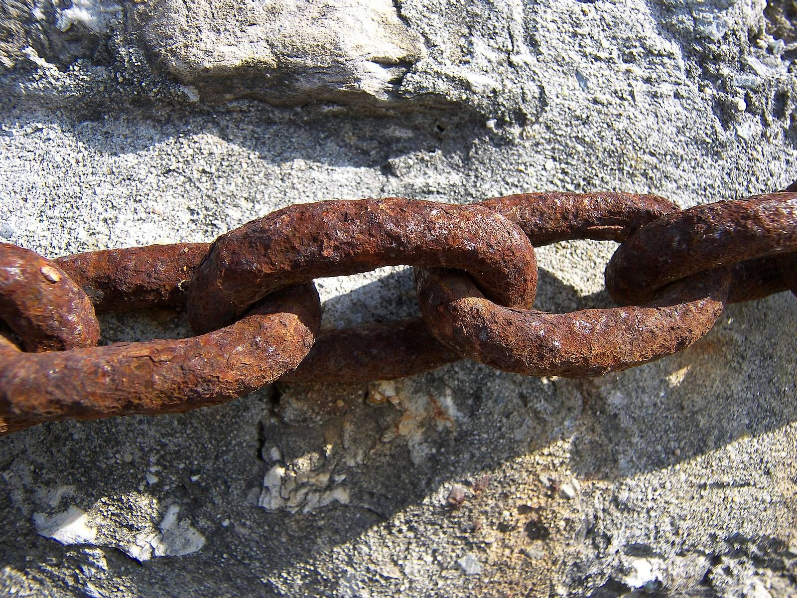 Rusted chain rings photo