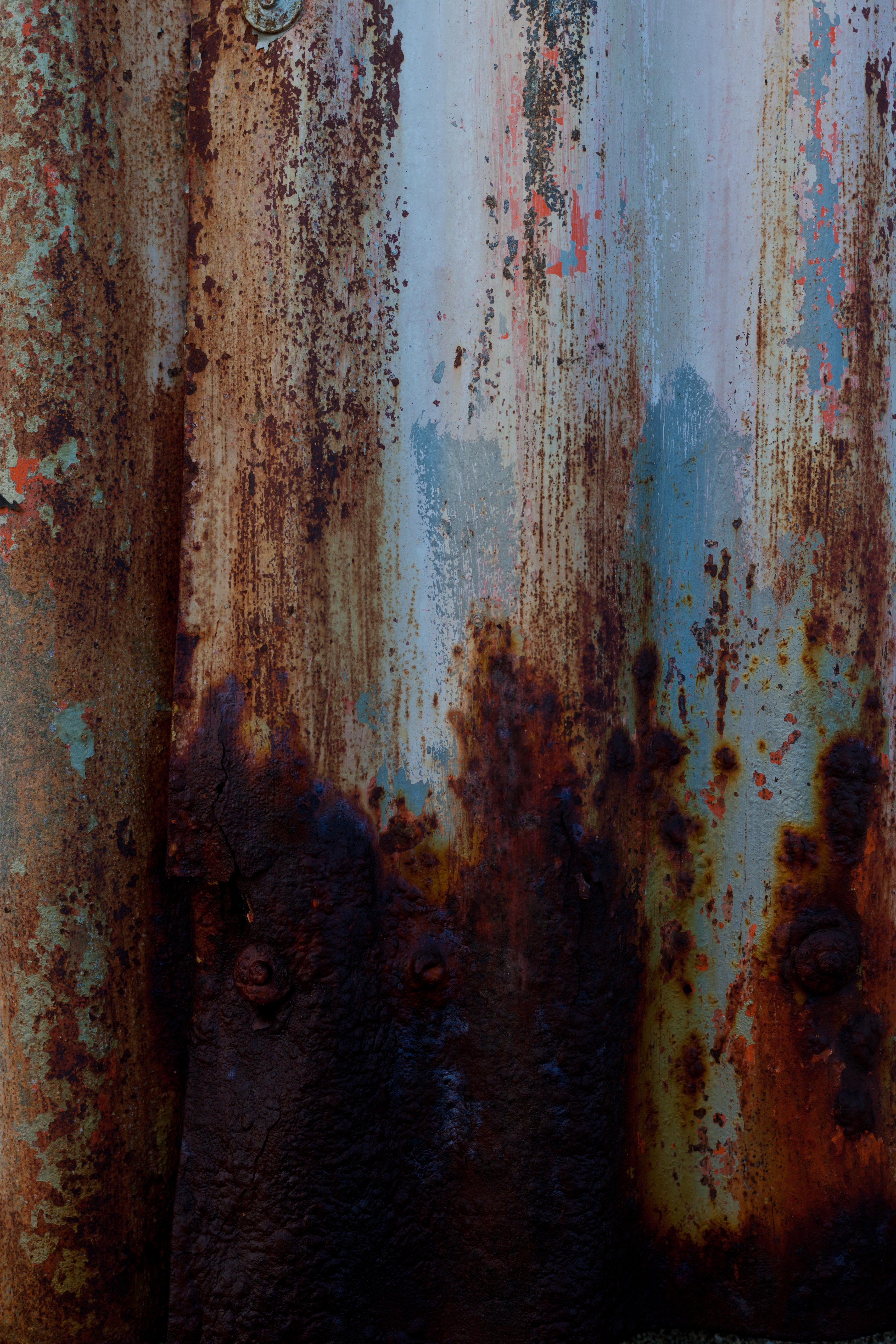 Rusted corrugated metal texture photo