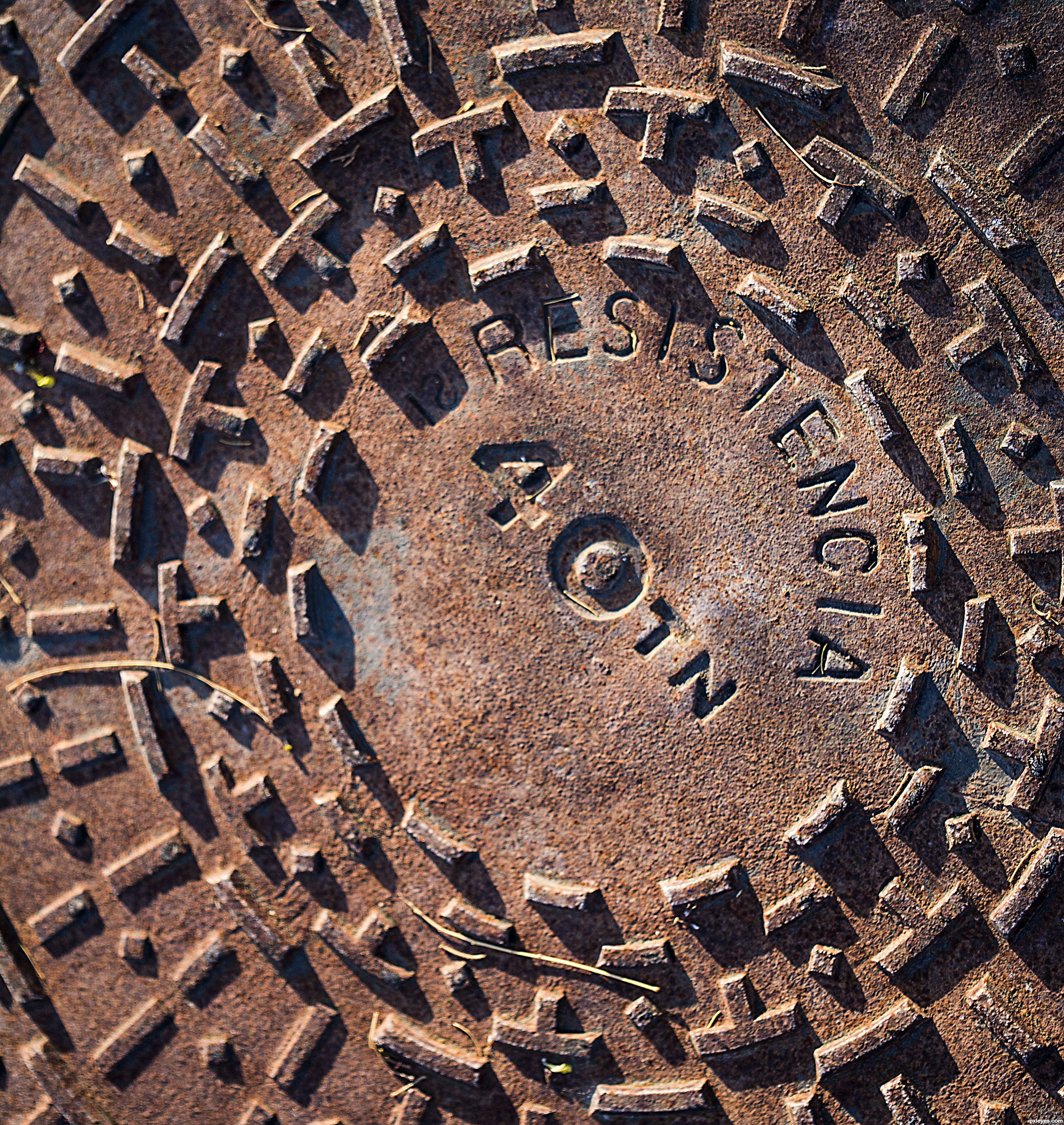 Rusted manhole cover picture, by Clinge for: rust 2 photography ...