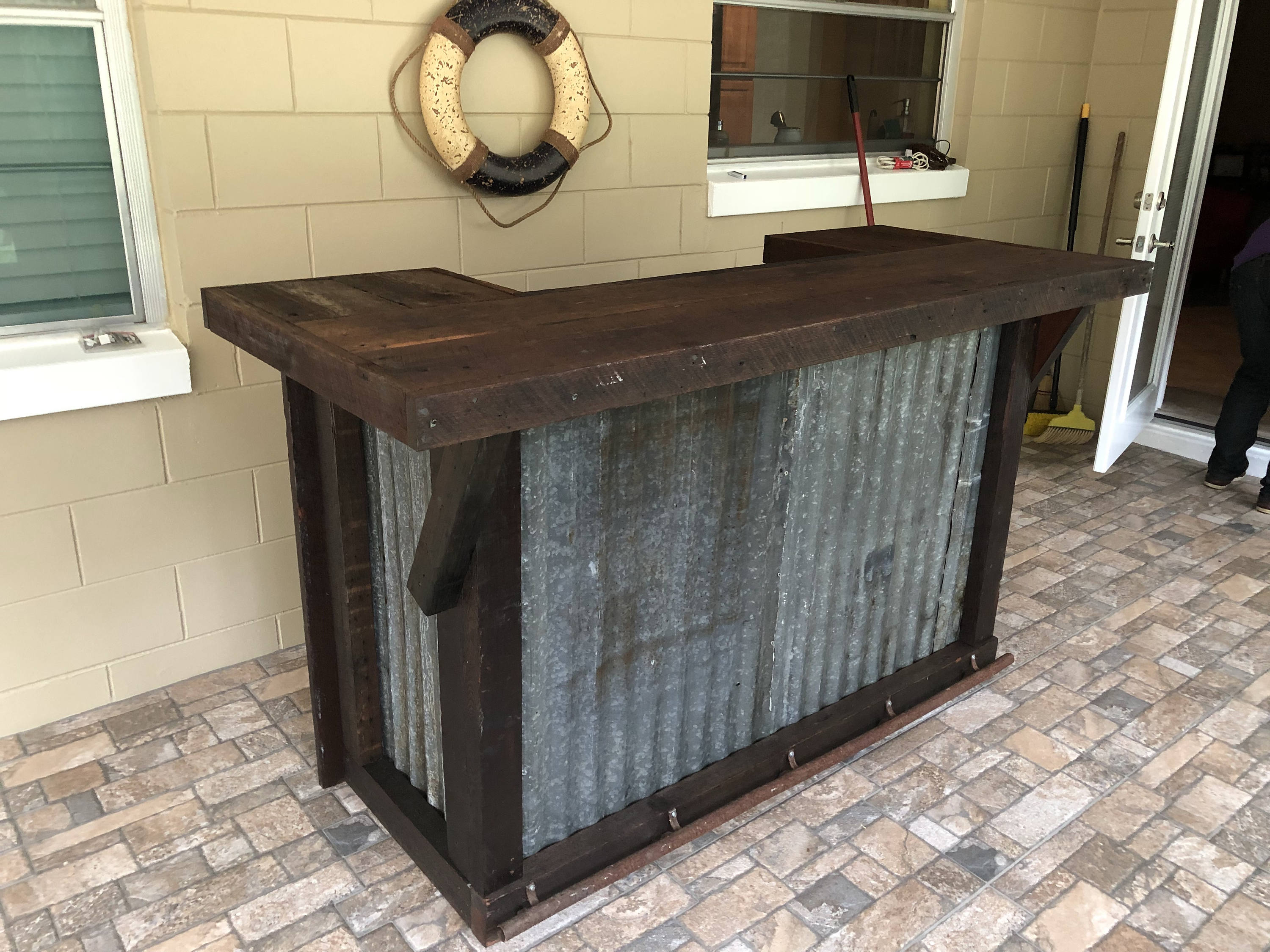 The Rough and Rustic - 6' repurposed barn wood and corrugated rusted ...