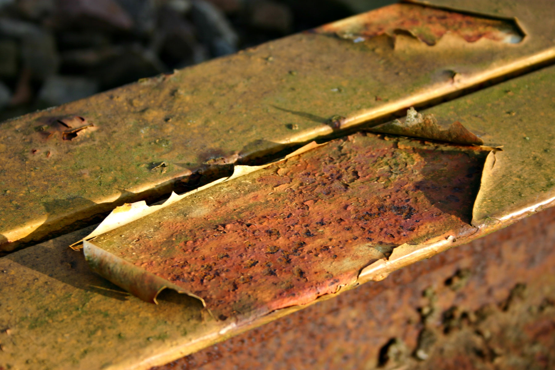 Rusted metal bar photo