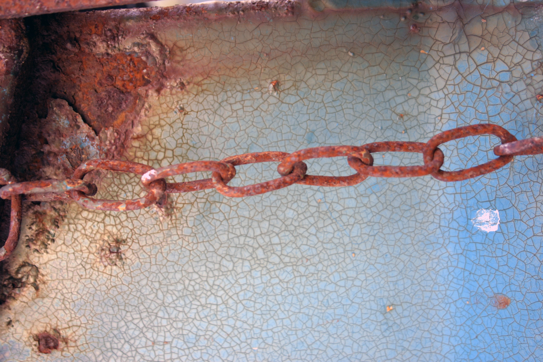 Rusted metal chain photo