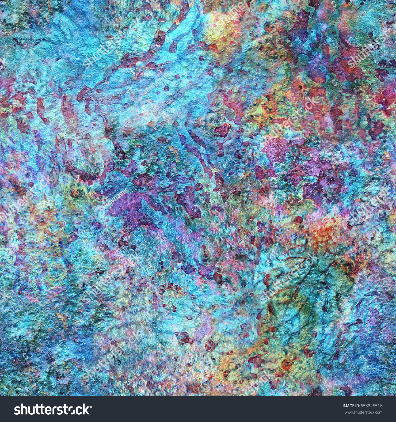 Seamless Background Iridescent Colors On Rusted Stock Illustration ...