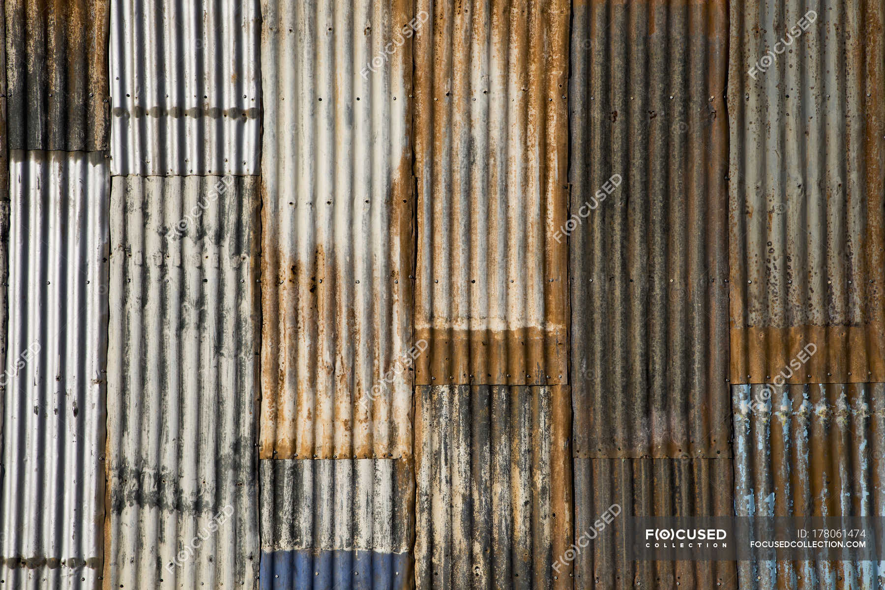 Full frame shot of rusted corrugated metal surface — Stock Photo ...