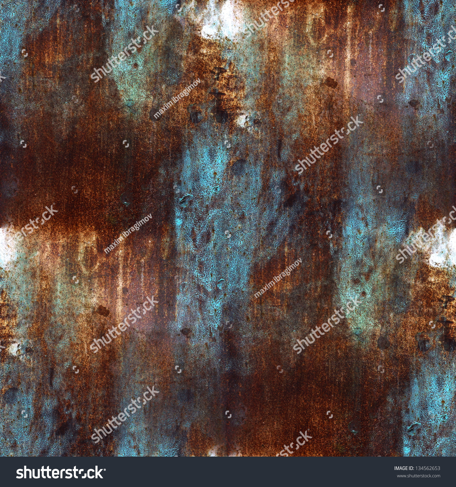 Rusty Metal Texture Pattern Plate Blue Stock Photo (Royalty Free ...