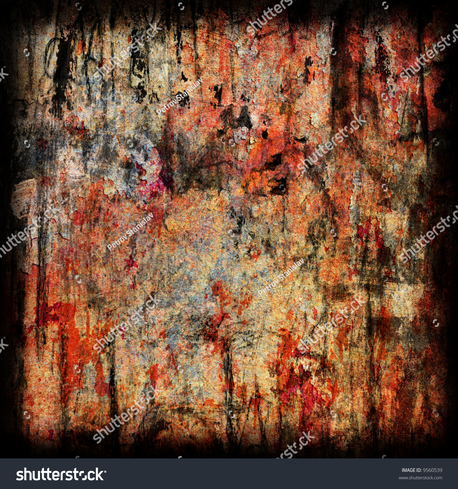Grunge Rusted Metal Wall Stock Photo (Royalty Free) 9560539 ...