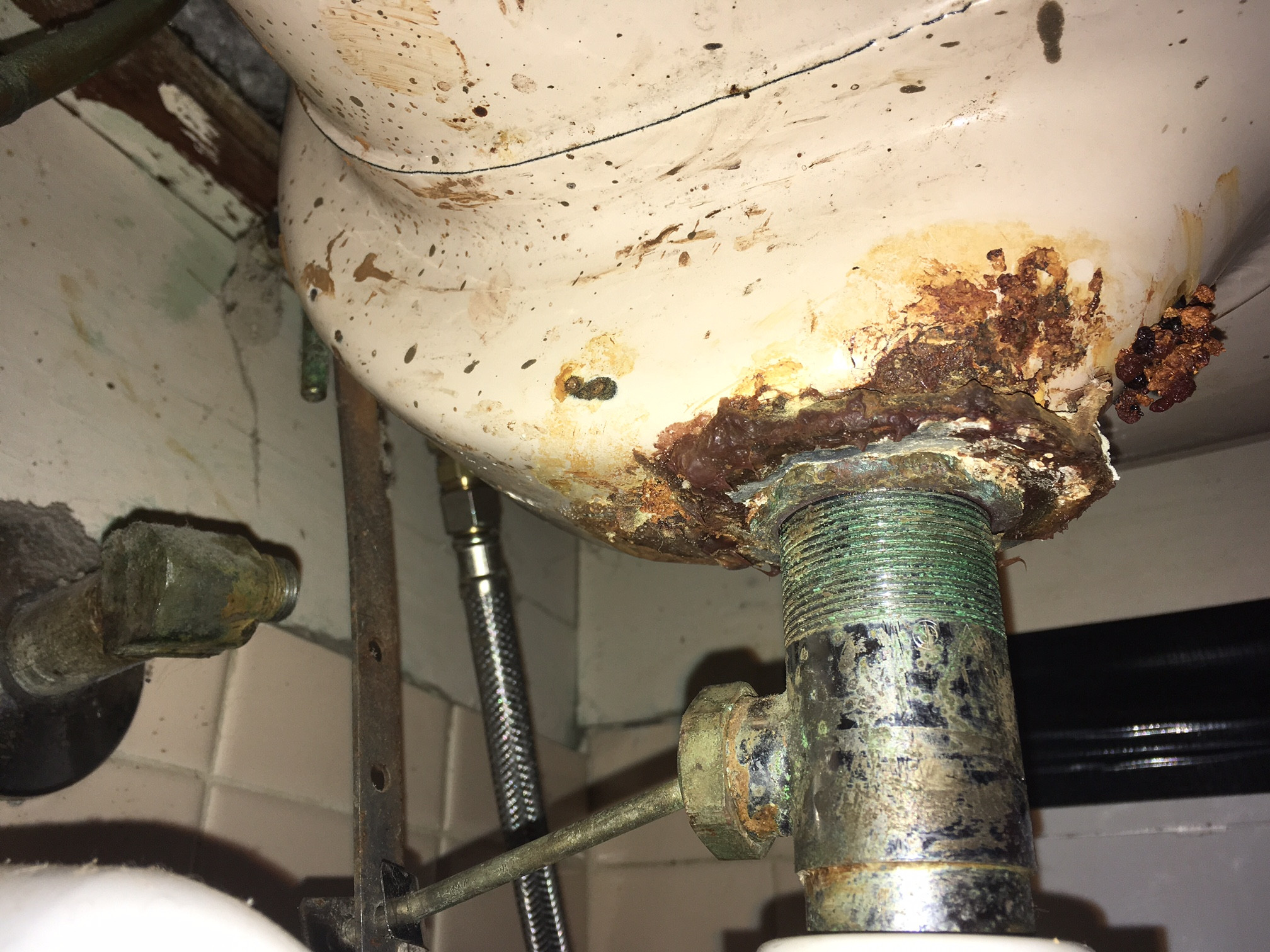 Cast iron sink overflow removal - Home Improvement Stack Exchange