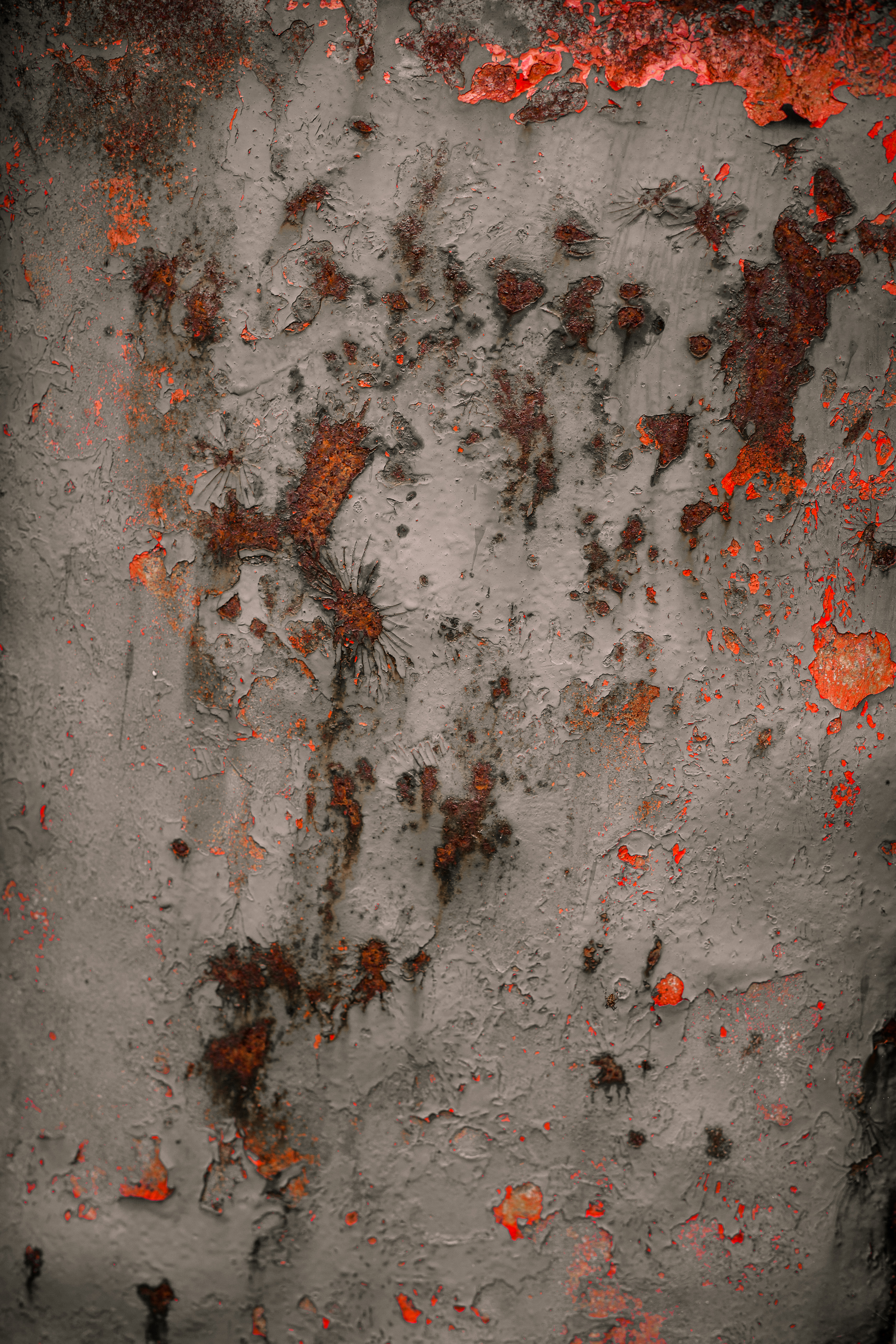 Rusted red metal overlay photo