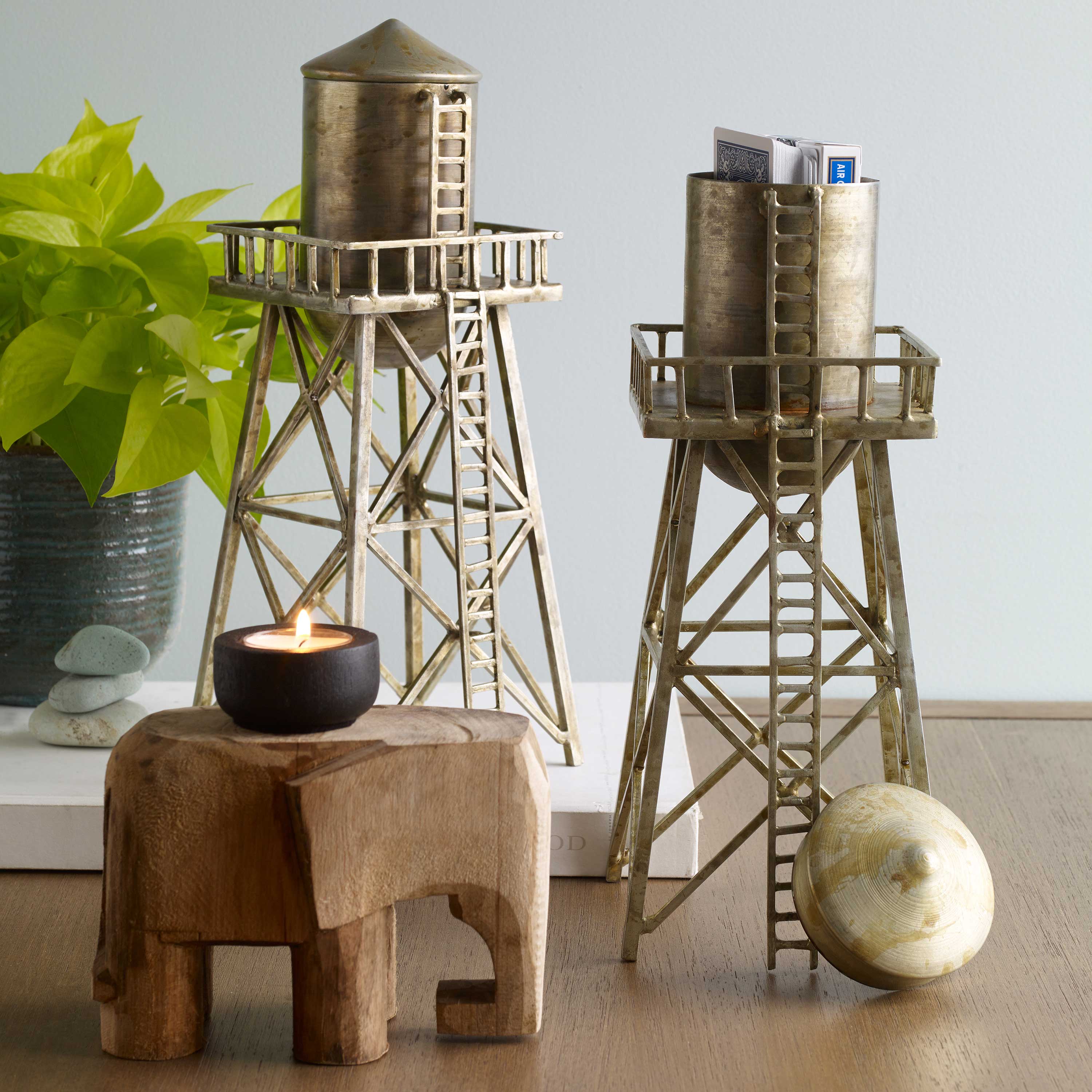 Steel Water Tower Sculpture | water tower, model | UncommonGoods