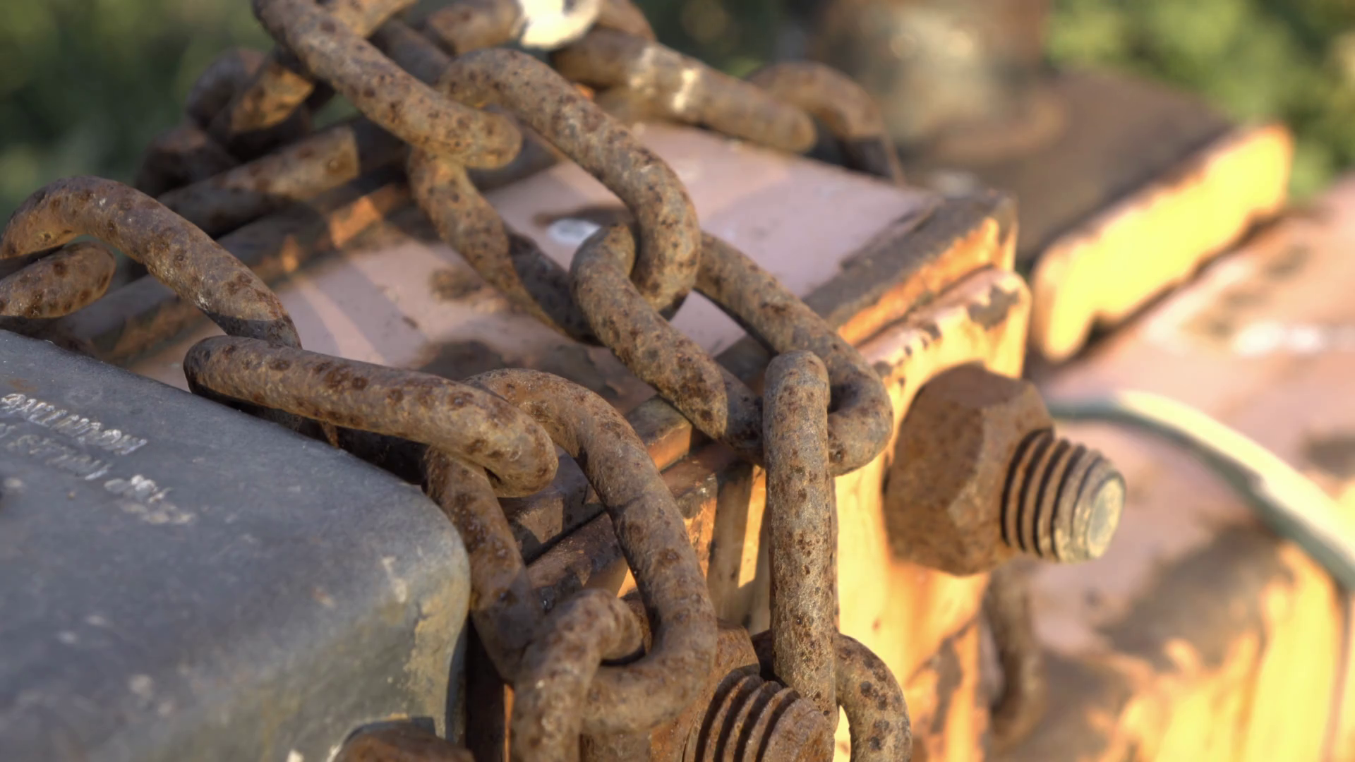Rusting chain on farm equipment detail shot 4k Stock Video Footage ...