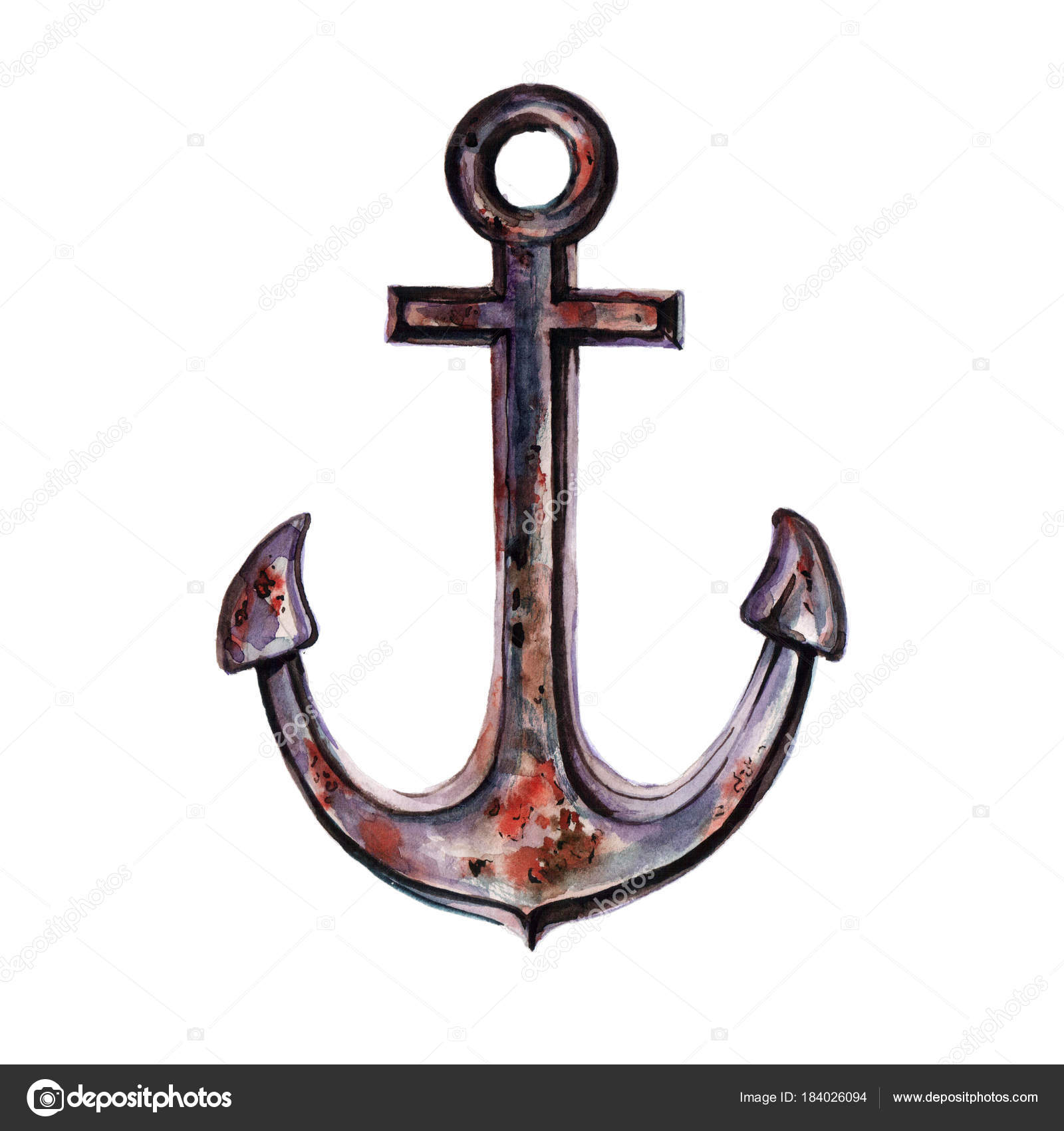 Old rusty anchor of marine ship vessel. Marine themes. — Stock Photo ...