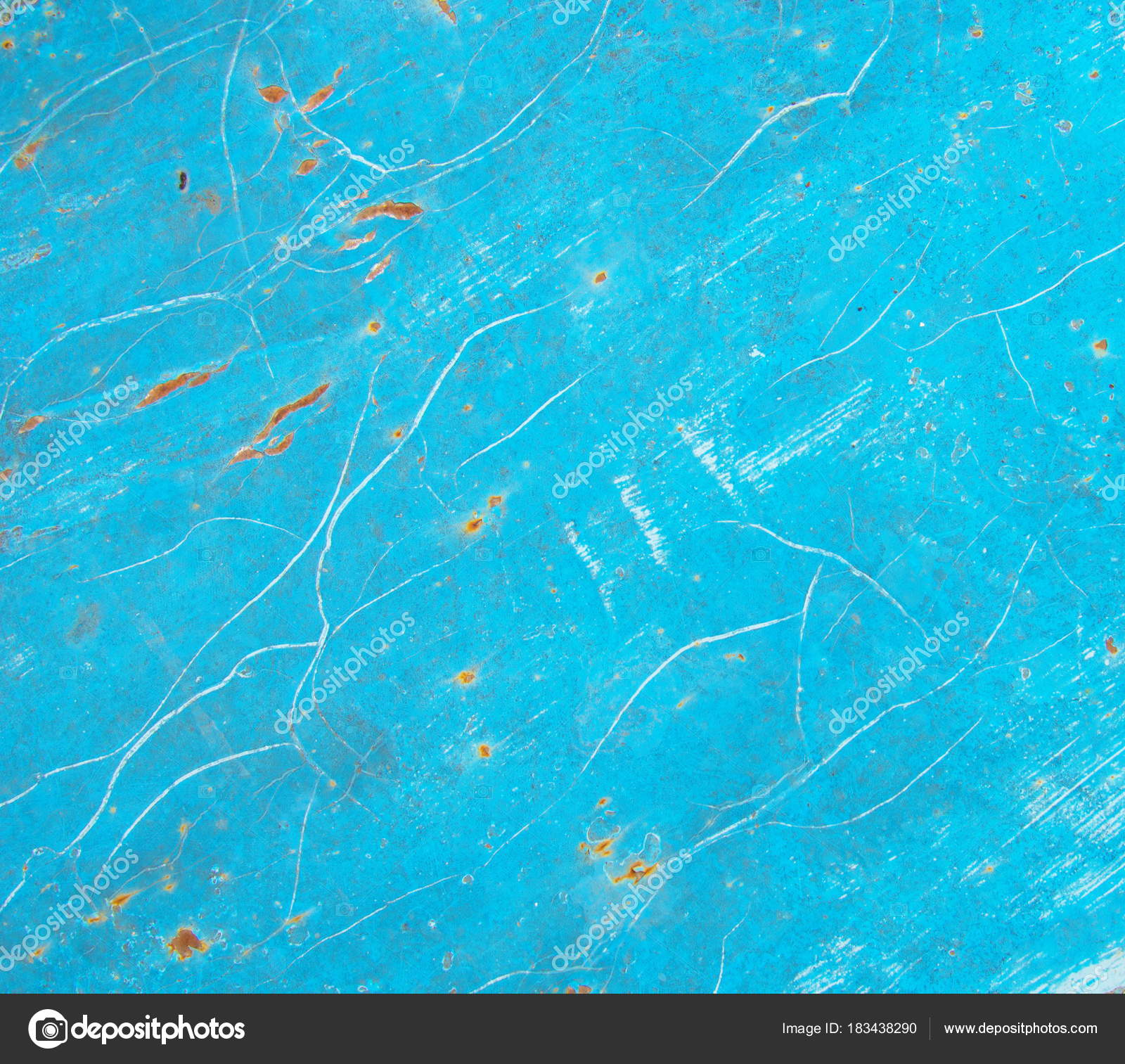 Texture of vintage rusty blue iron wall background with many layers ...