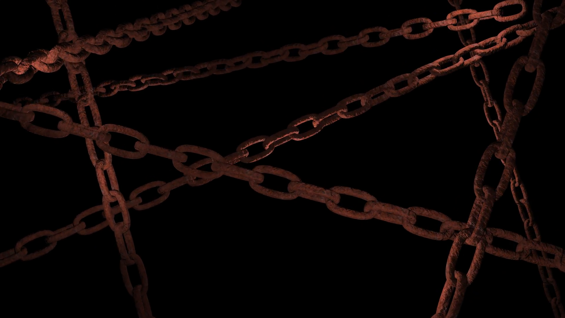 Web of Twisting/Moving Rusty Chains for Industrial/Grunge/Horror ...