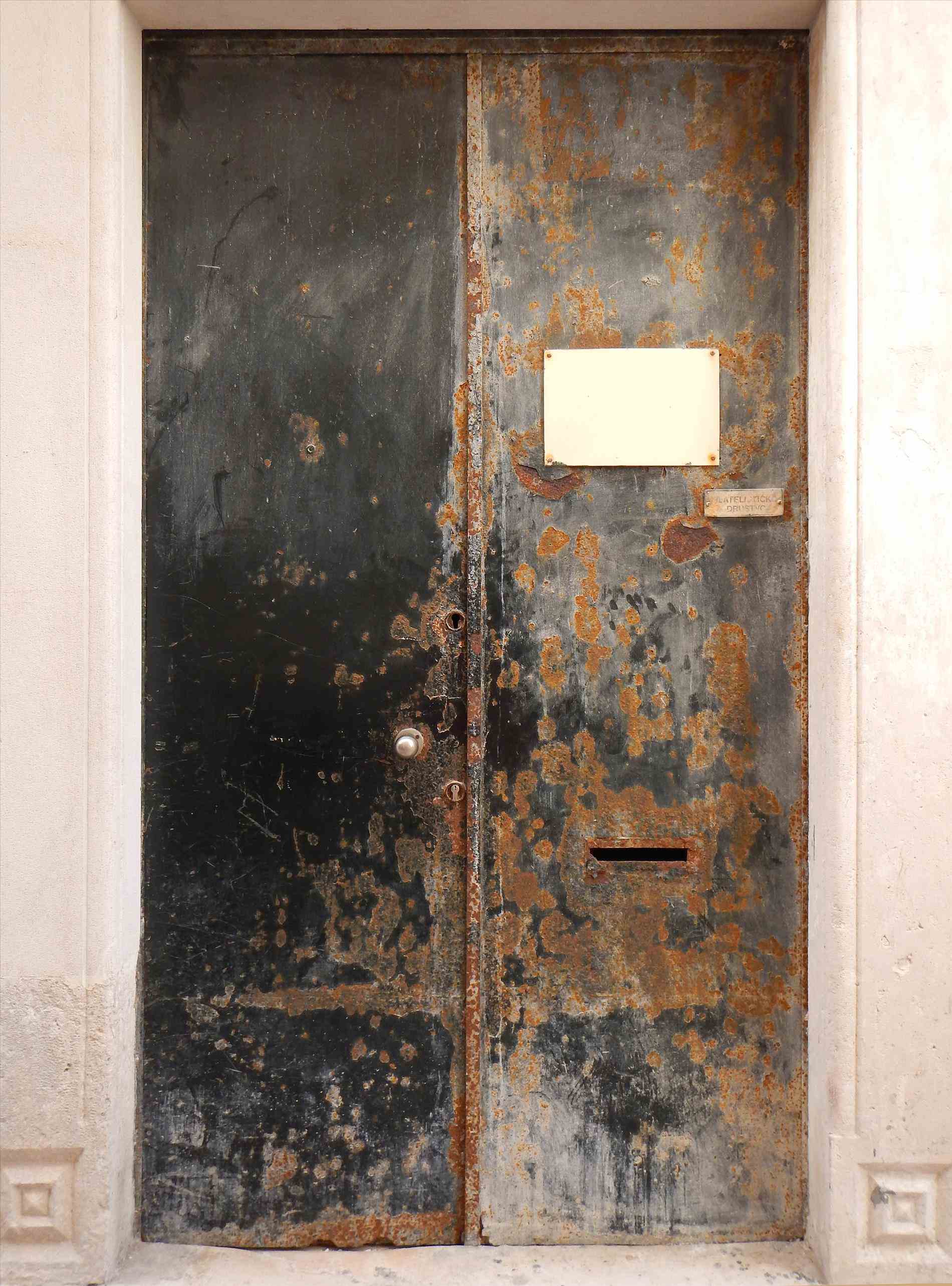 Rusty Black Doors Lugher Texture How To Paint A Metal Door Metal ...