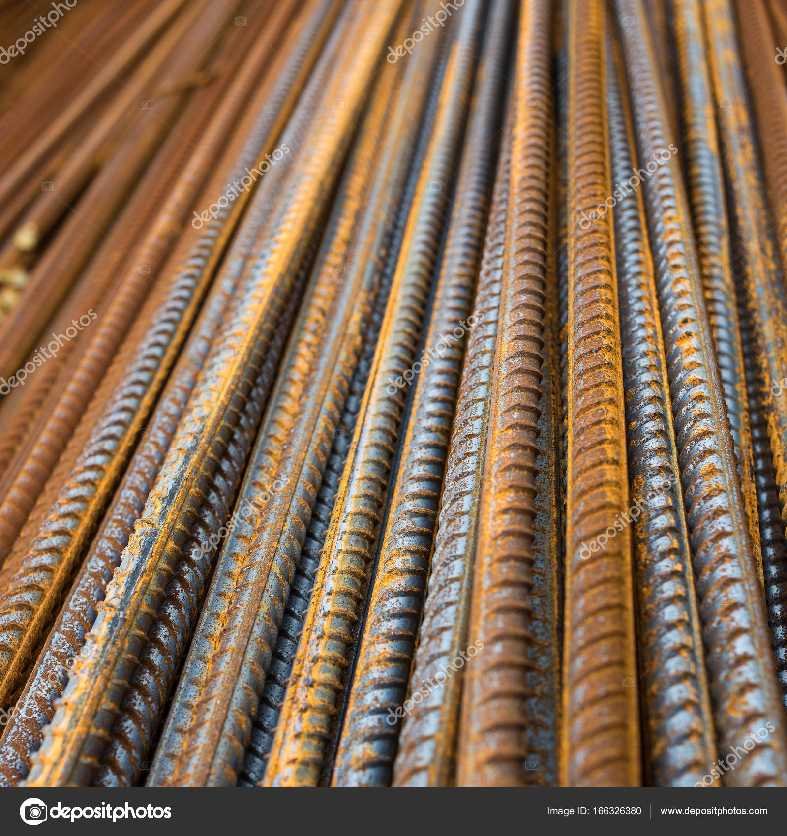 Rusty steel reinforcement bars — Stock Photo © danielshot #166326380
