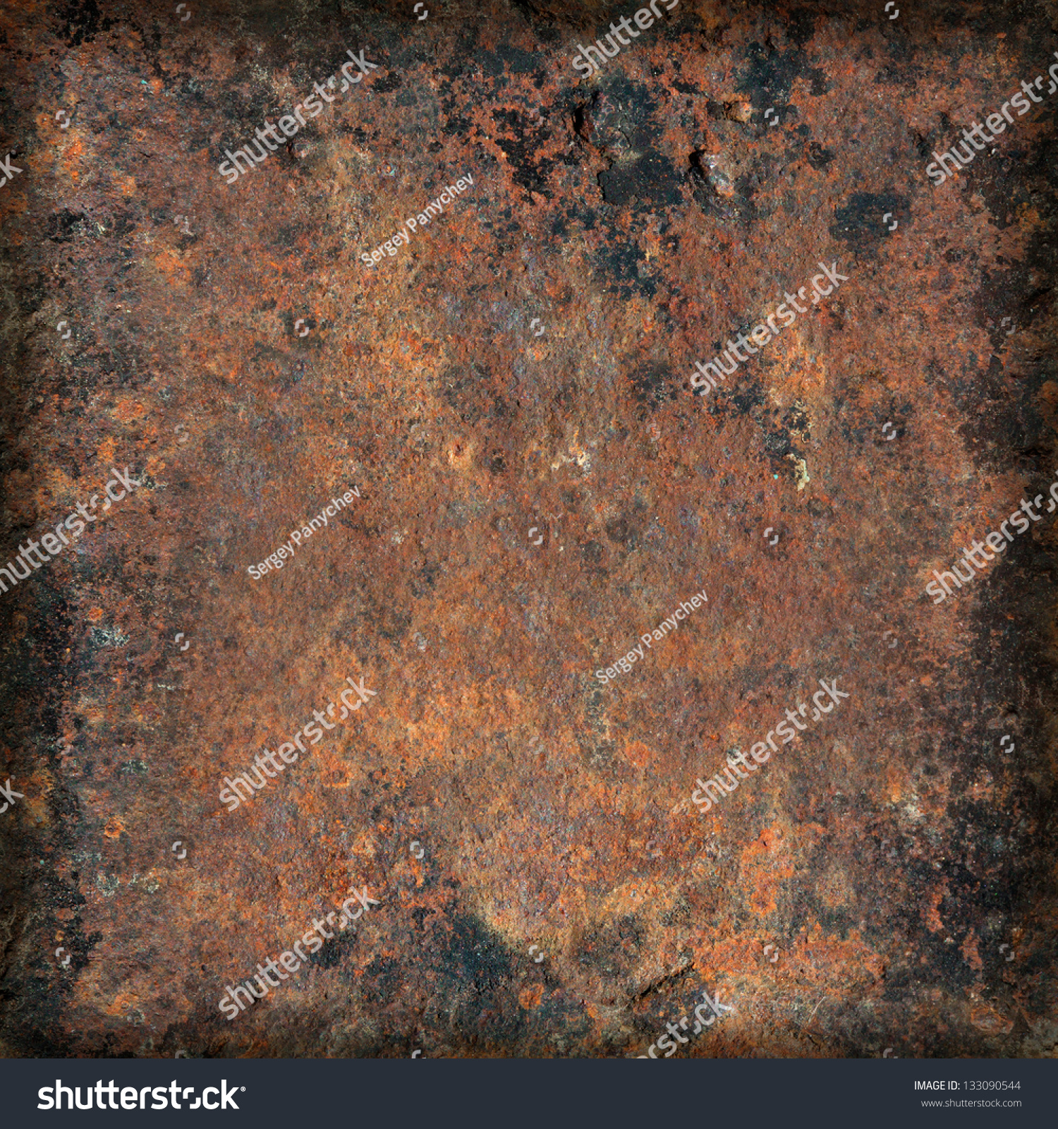 Rusty Metal Texture Dark Frame Blurred Stock Photo 133090544 ...