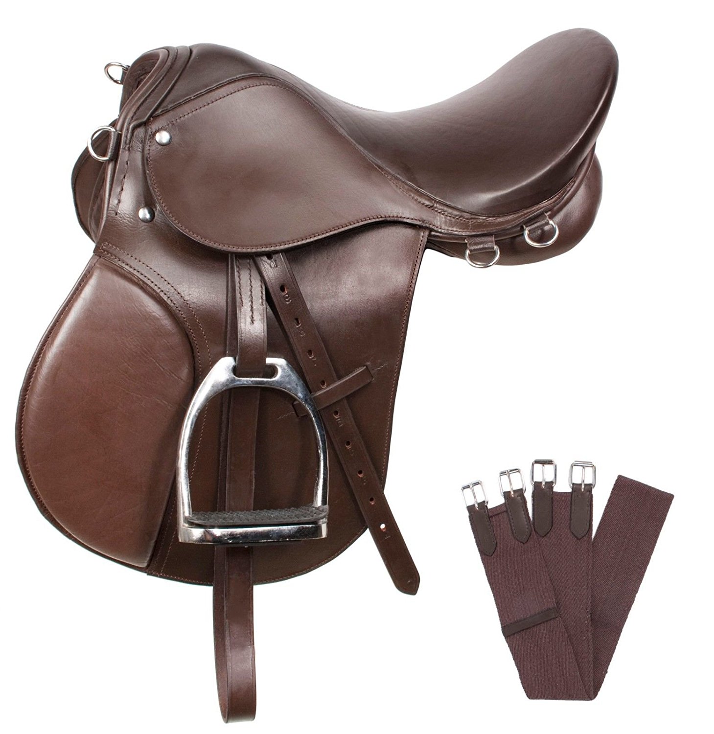 Amazon.com : New Brown All Purpose English Riding Horse Saddle ...