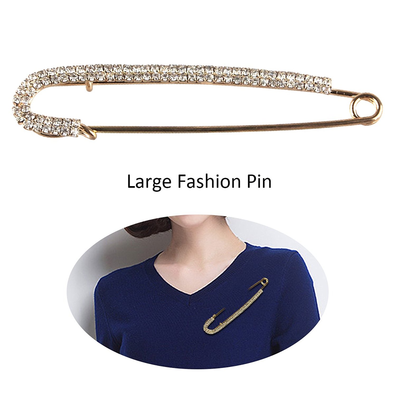 Amazon.com: TQS Clothes Pins - Unique Punk Chic Style Brooch Pin ...