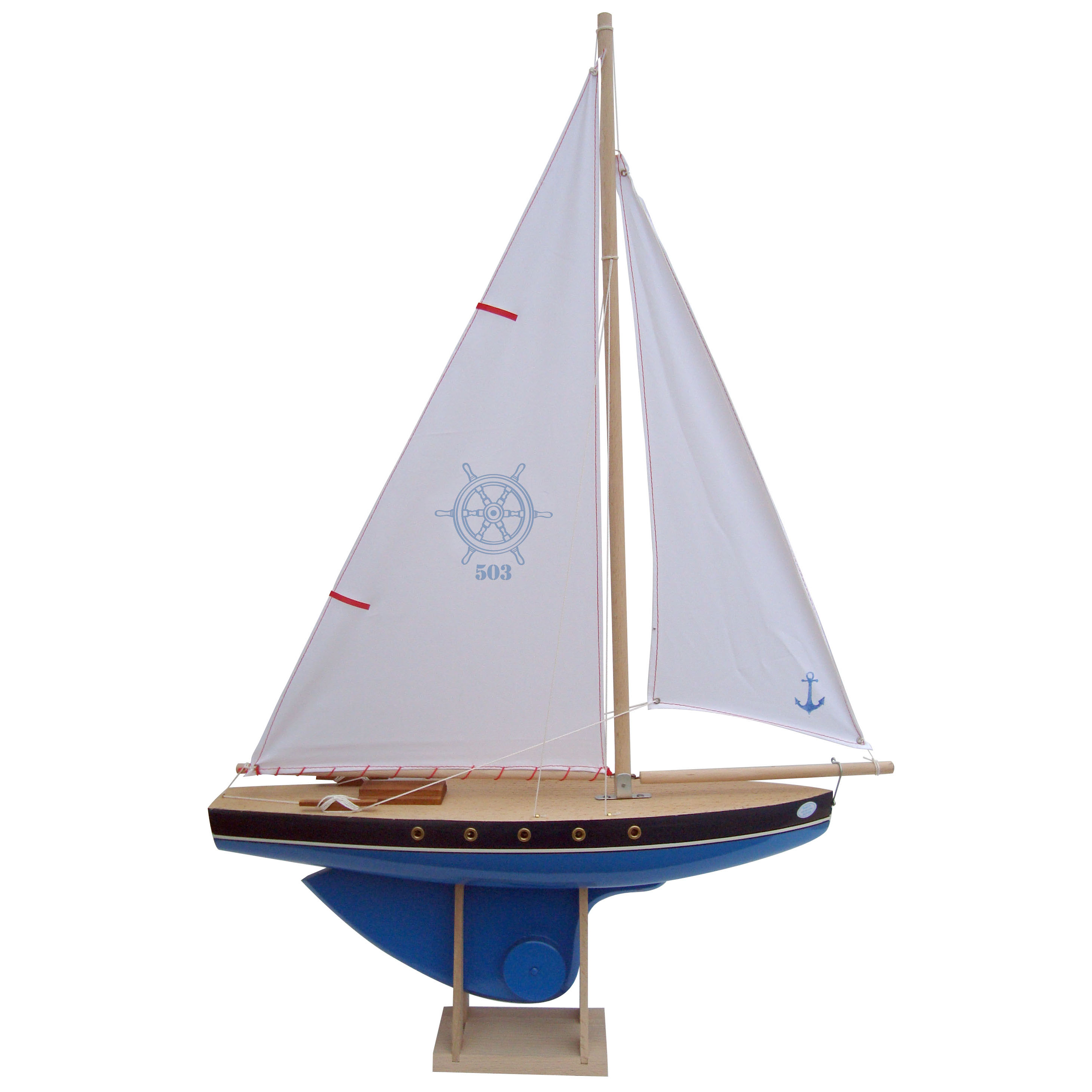 Spirited Mama Wooden sailing boat - 503 blue (50cm) (sold out ...