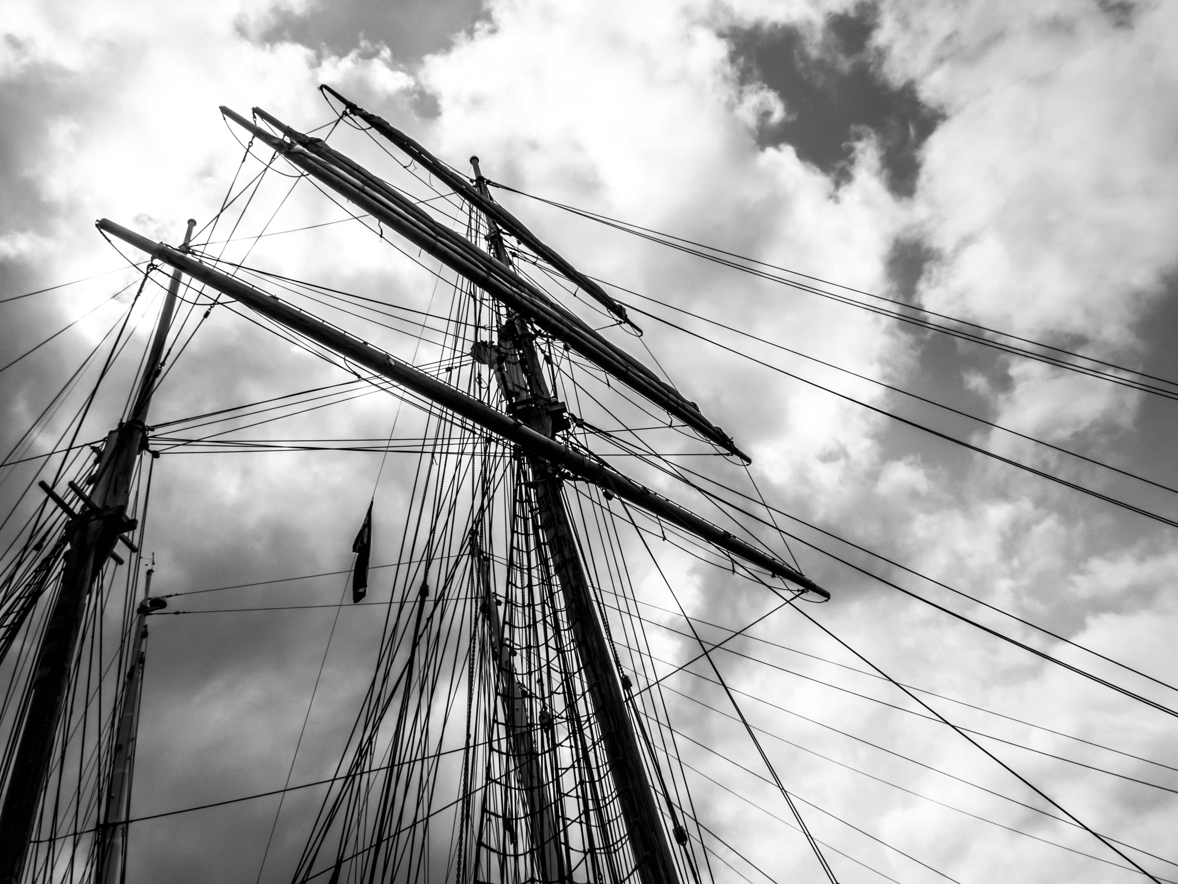 Sailing ship's masts photo