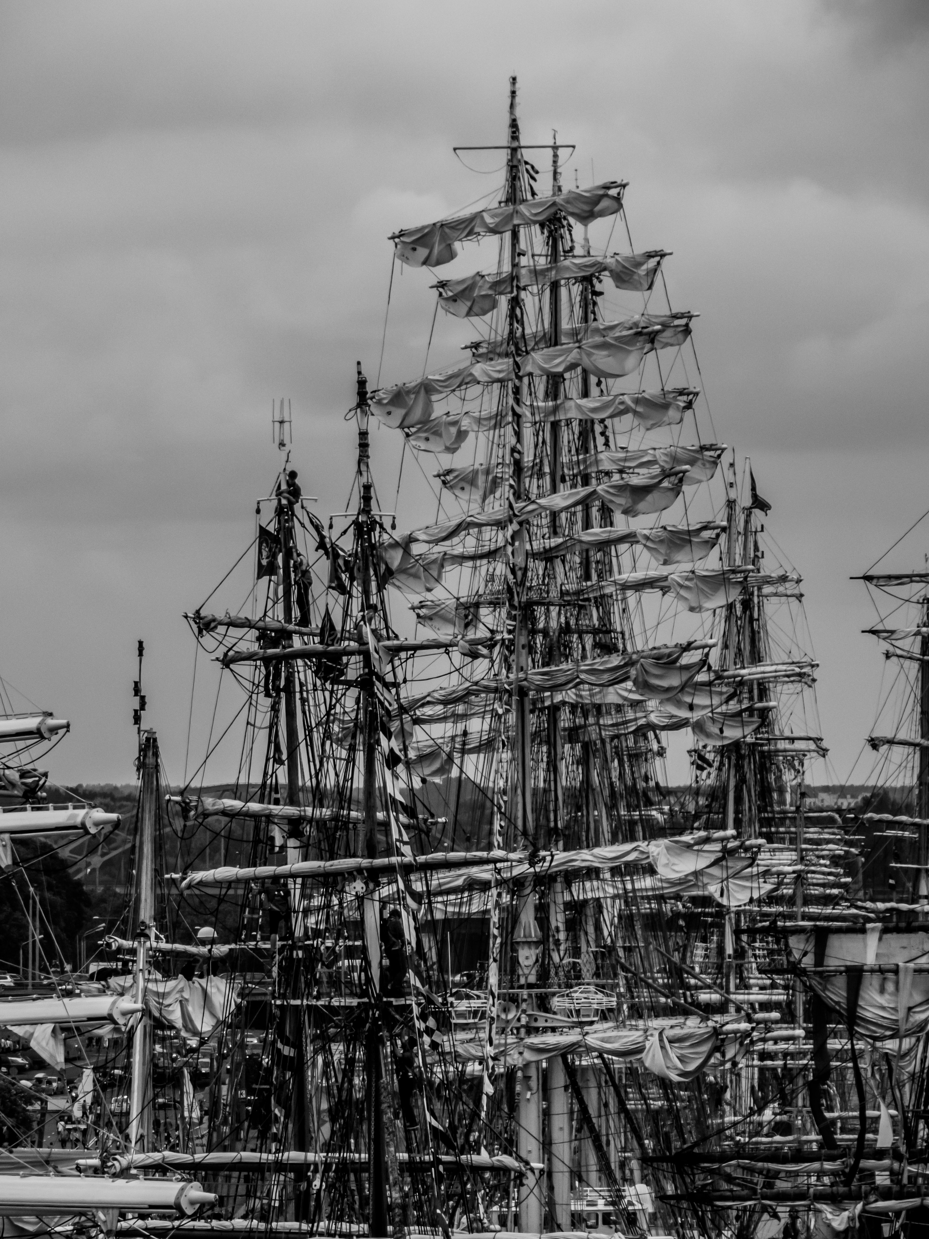 Sailing ships masts photo