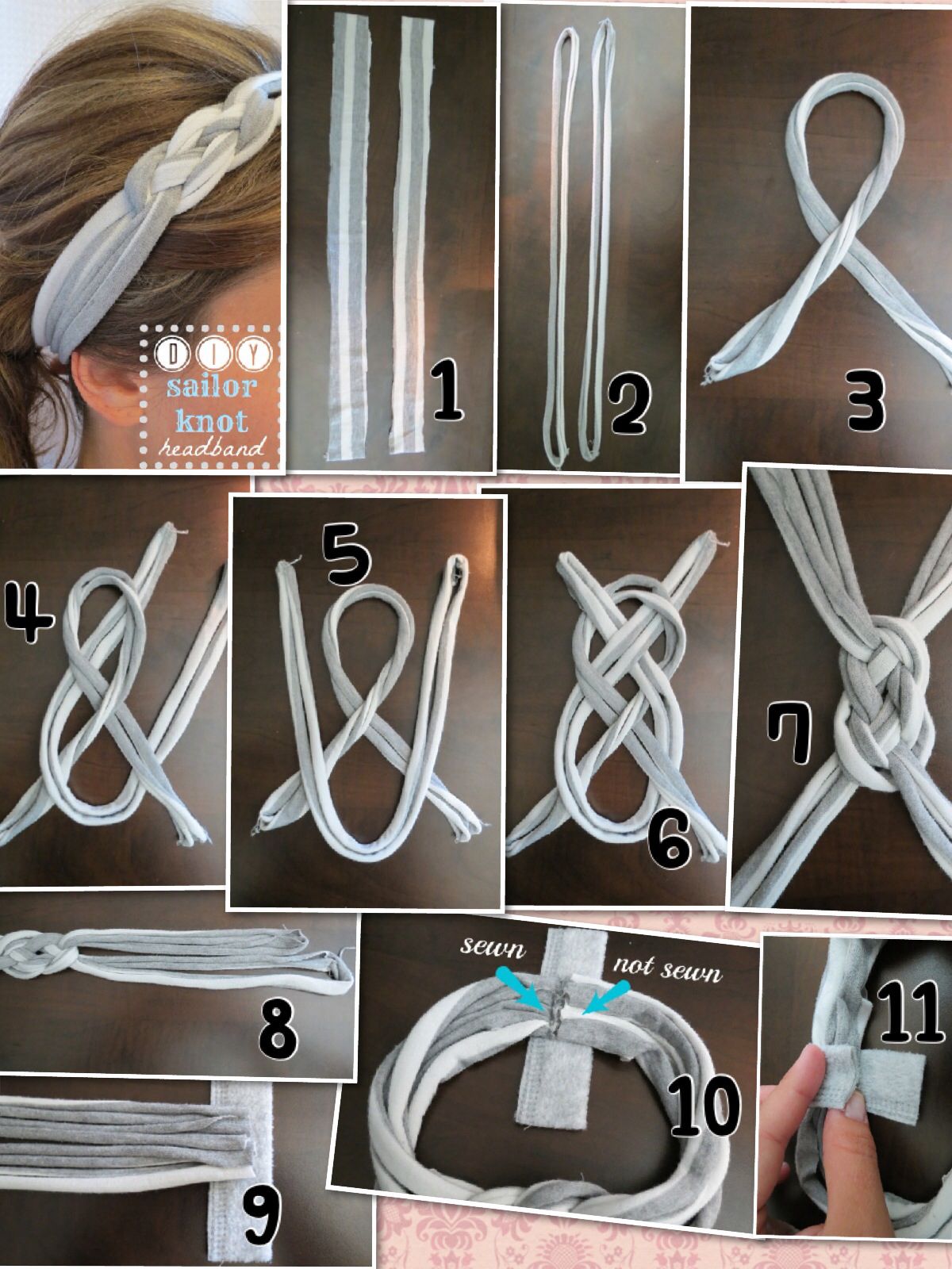 Diy sailor knot headband . The link to the original one is here ...