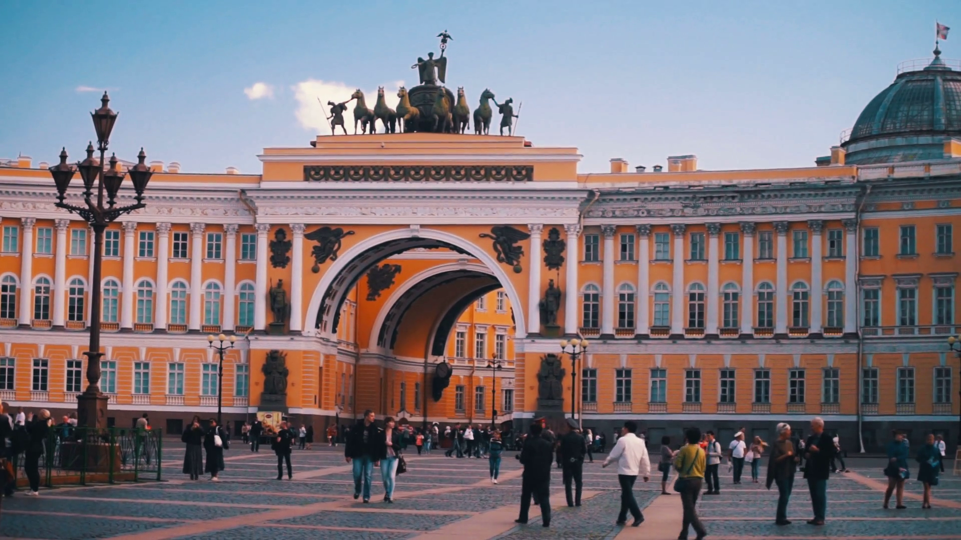 Tourists at Dvortsovaya Square Saint Petersburg Near Hermitage ...