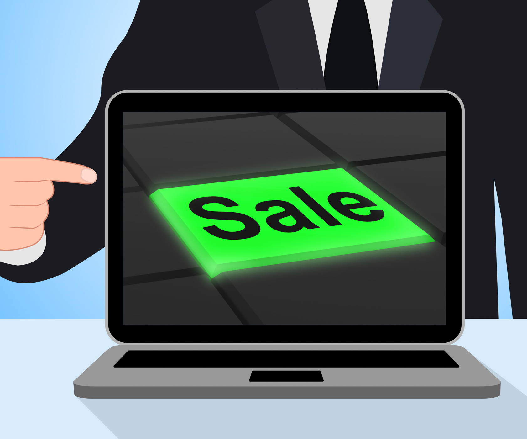 Sales button displays promotions and deals photo