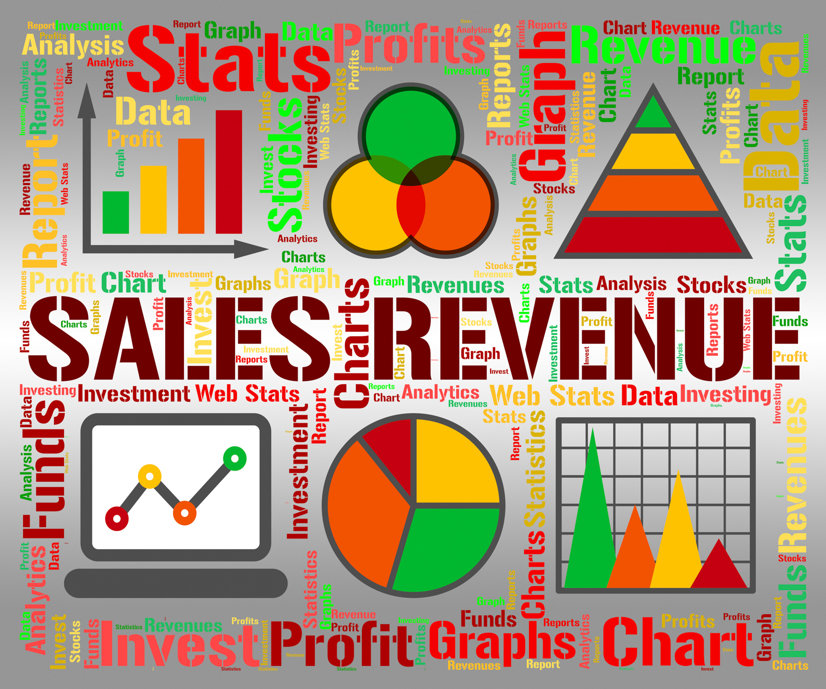 Sales revenue represents profits rebate and save photo