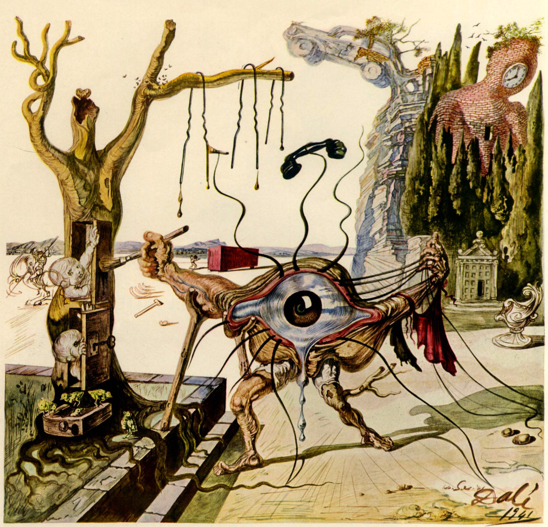 A surreal painting by Salvador Dali intended to represent the 