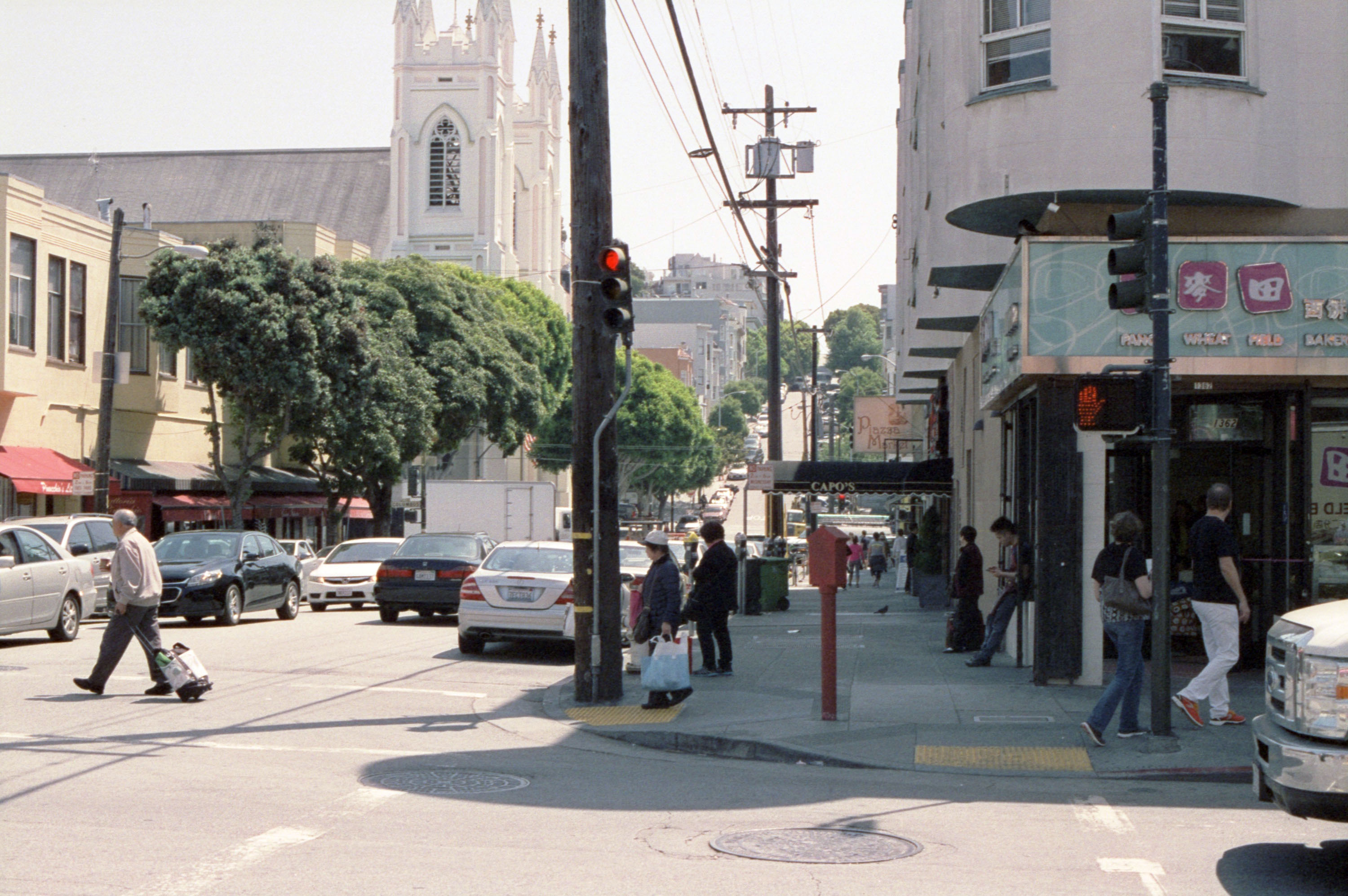 San Francisco Little Italy, Car, Cinestill, Intersection, Outdoor, HQ Photo