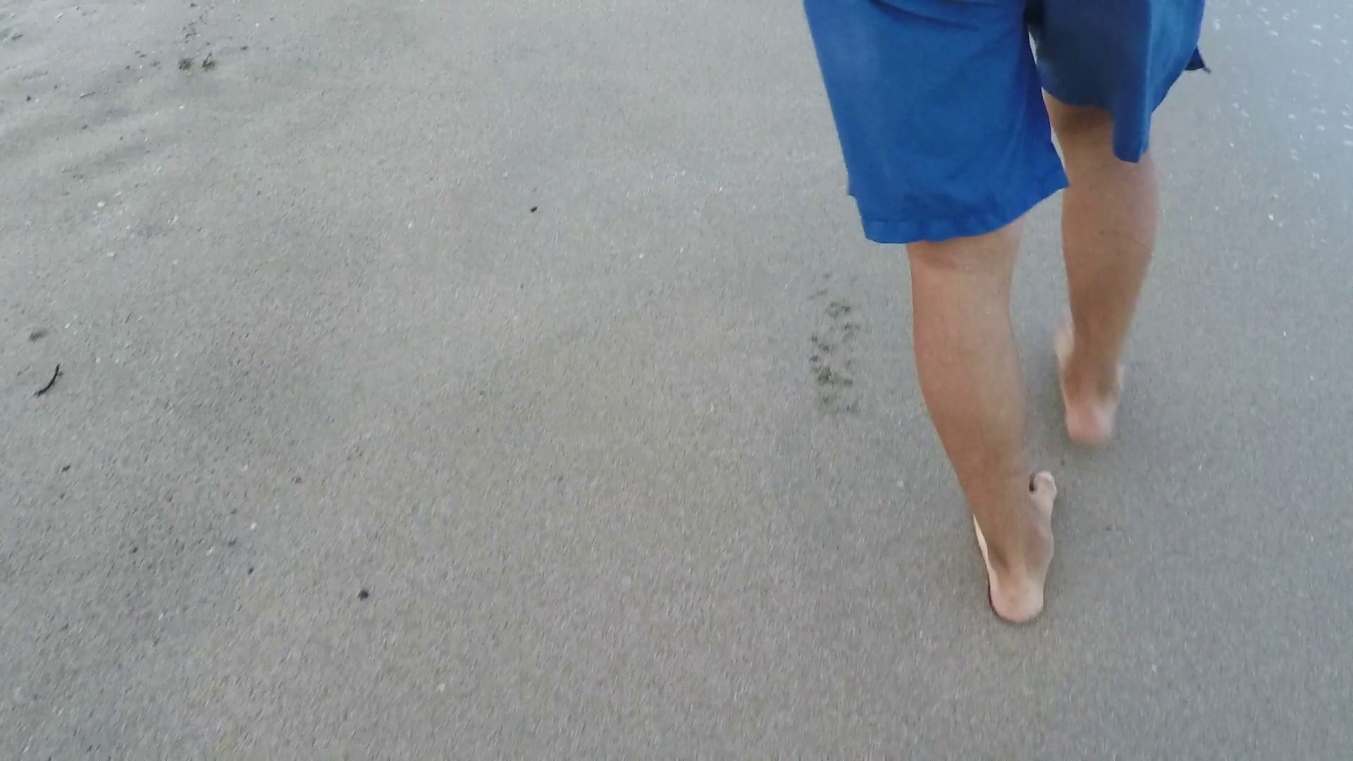 Male Feet Making Footsteps by Beach Sand and Sea Stock Video Footage ...