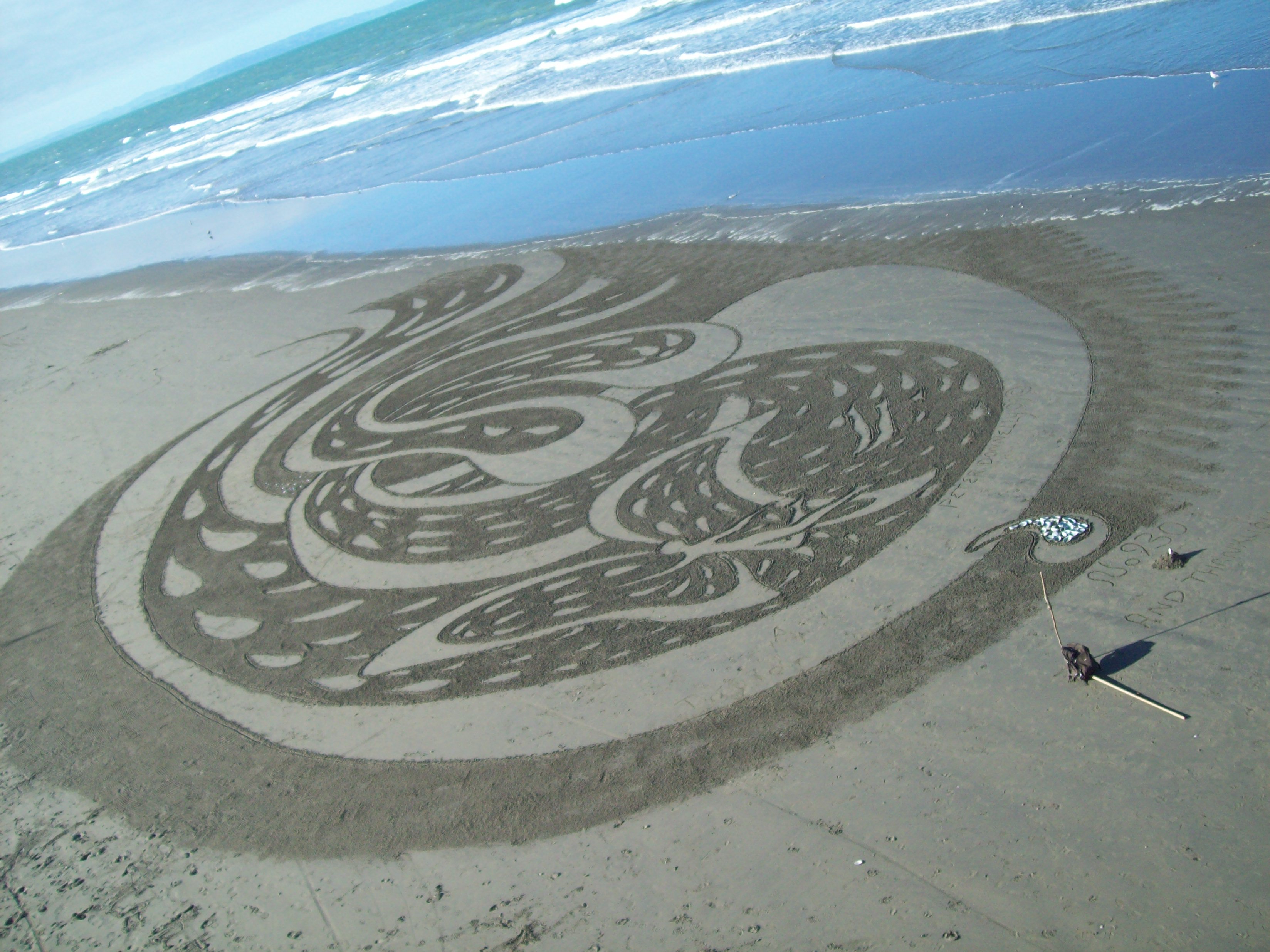 Sand painting photo