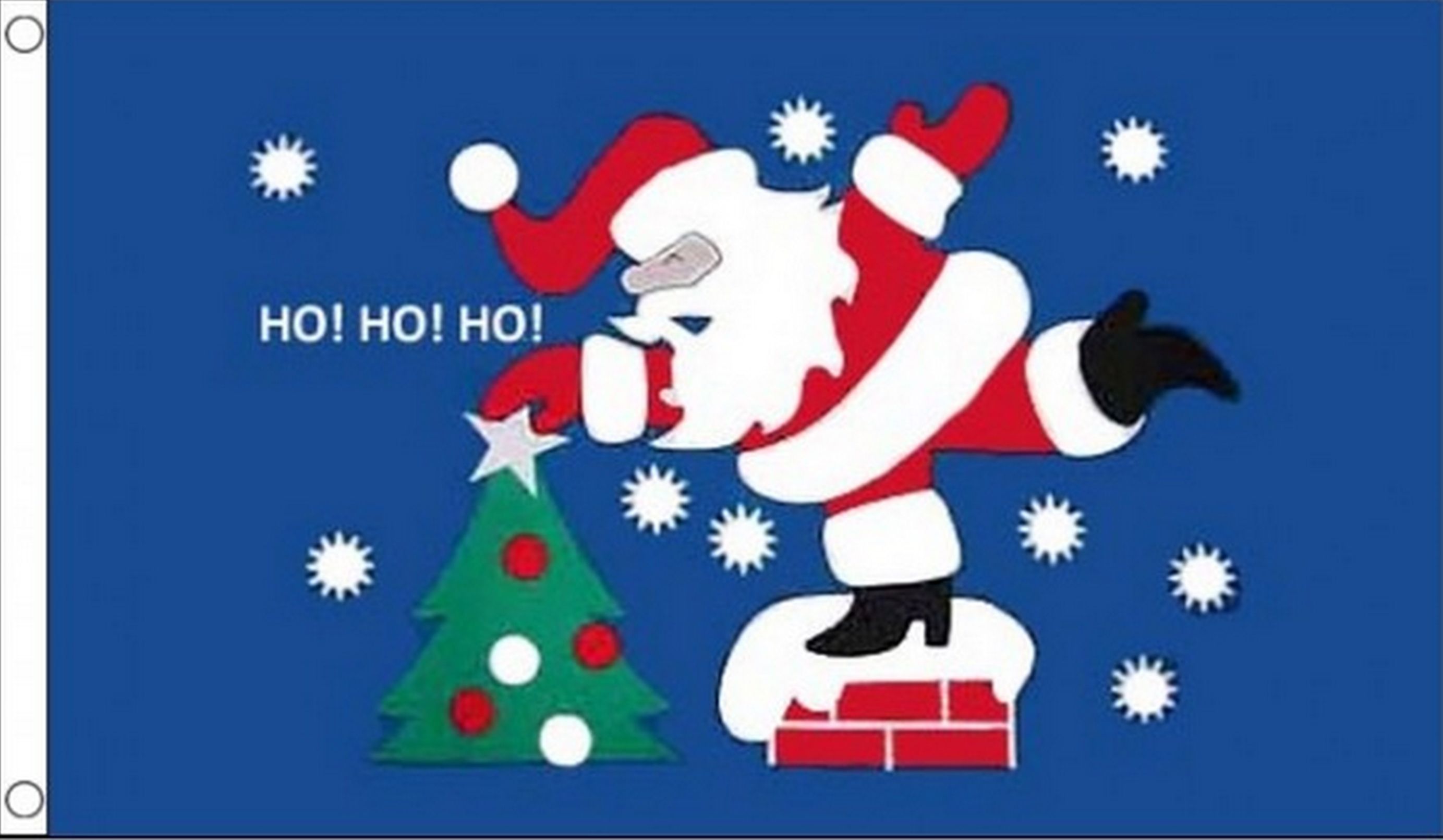 SANTA CHRISTMAS HO HO HO - 5X3 FLAG