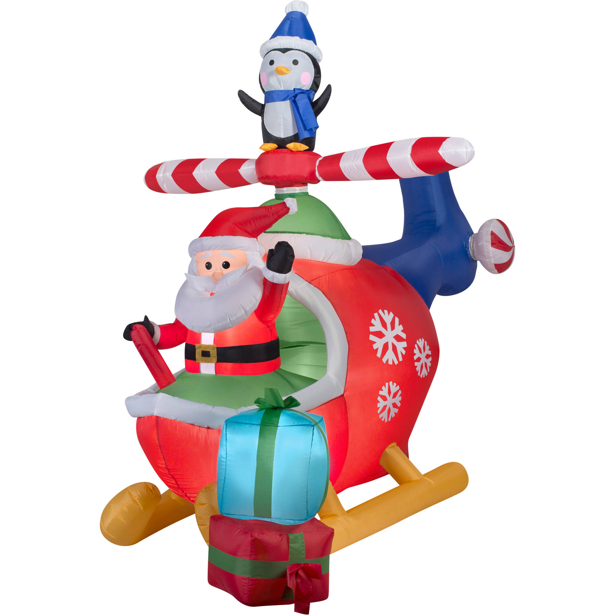 Gemmy Airblown Inflatables Christmas Inflatable Santa and Penguin in ...