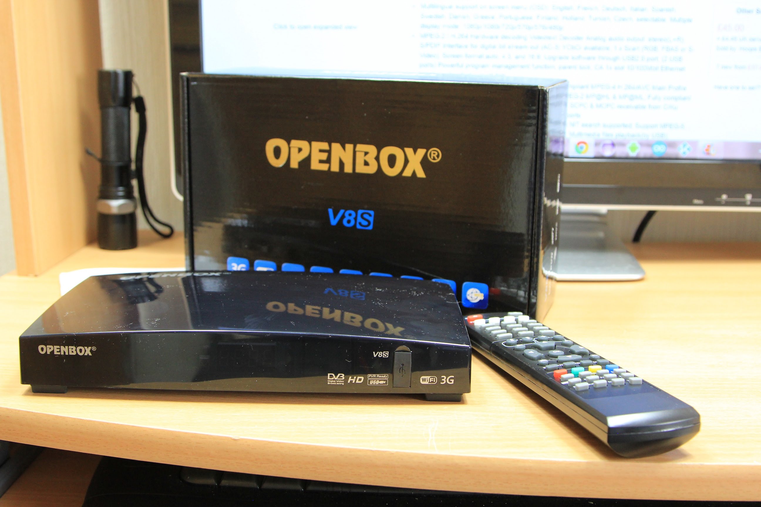 OpenBox Skybox V8S satellite TV box Unboxing and Review - YouTube