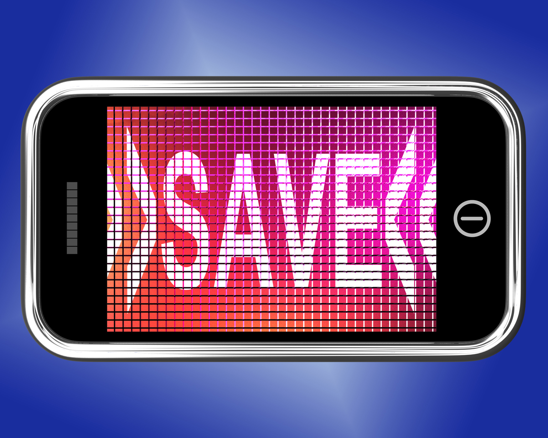 Save message on mobile phone shows promotion photo