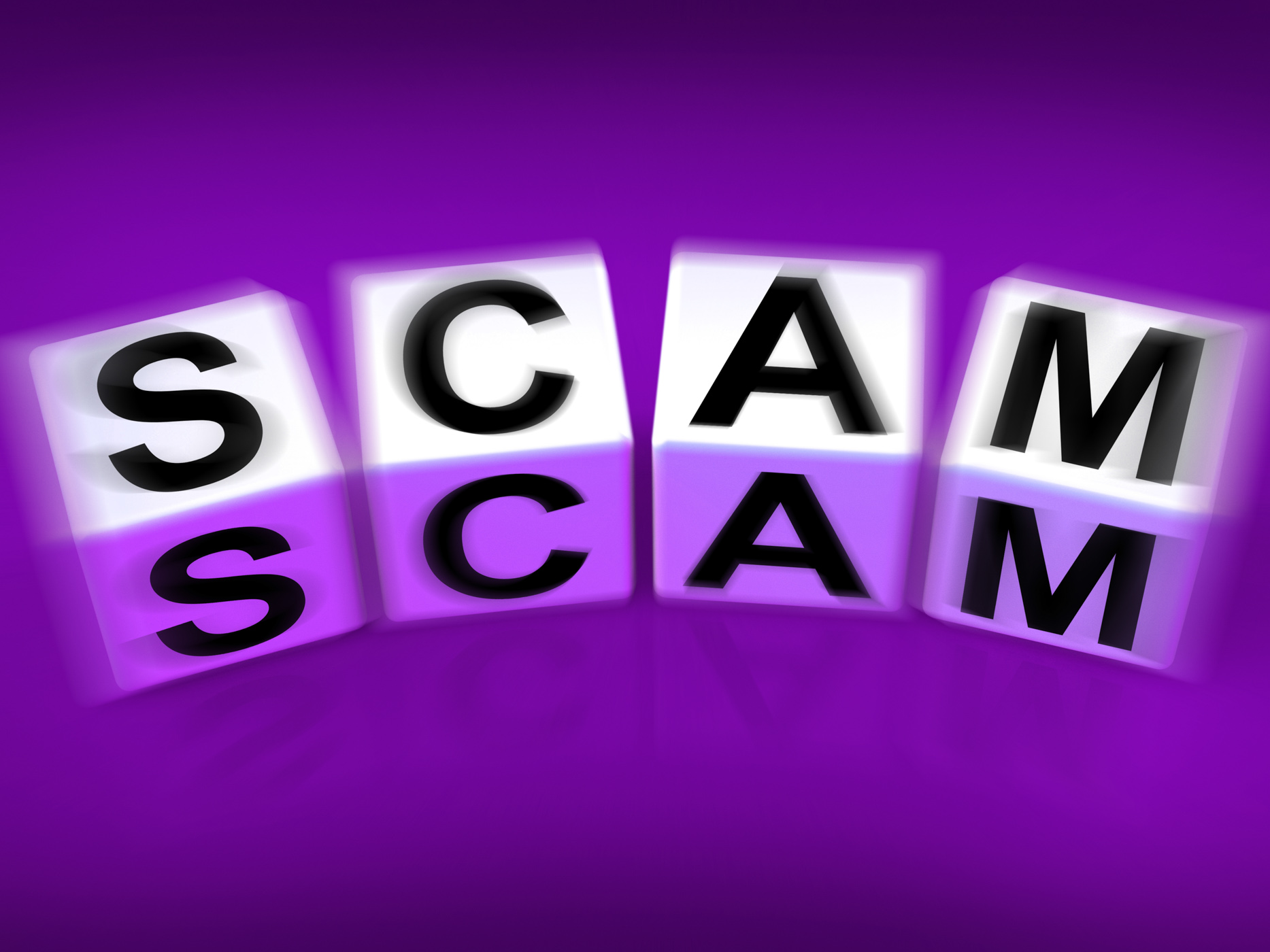 Scam displays fraud scheme to rip-off or deceive photo