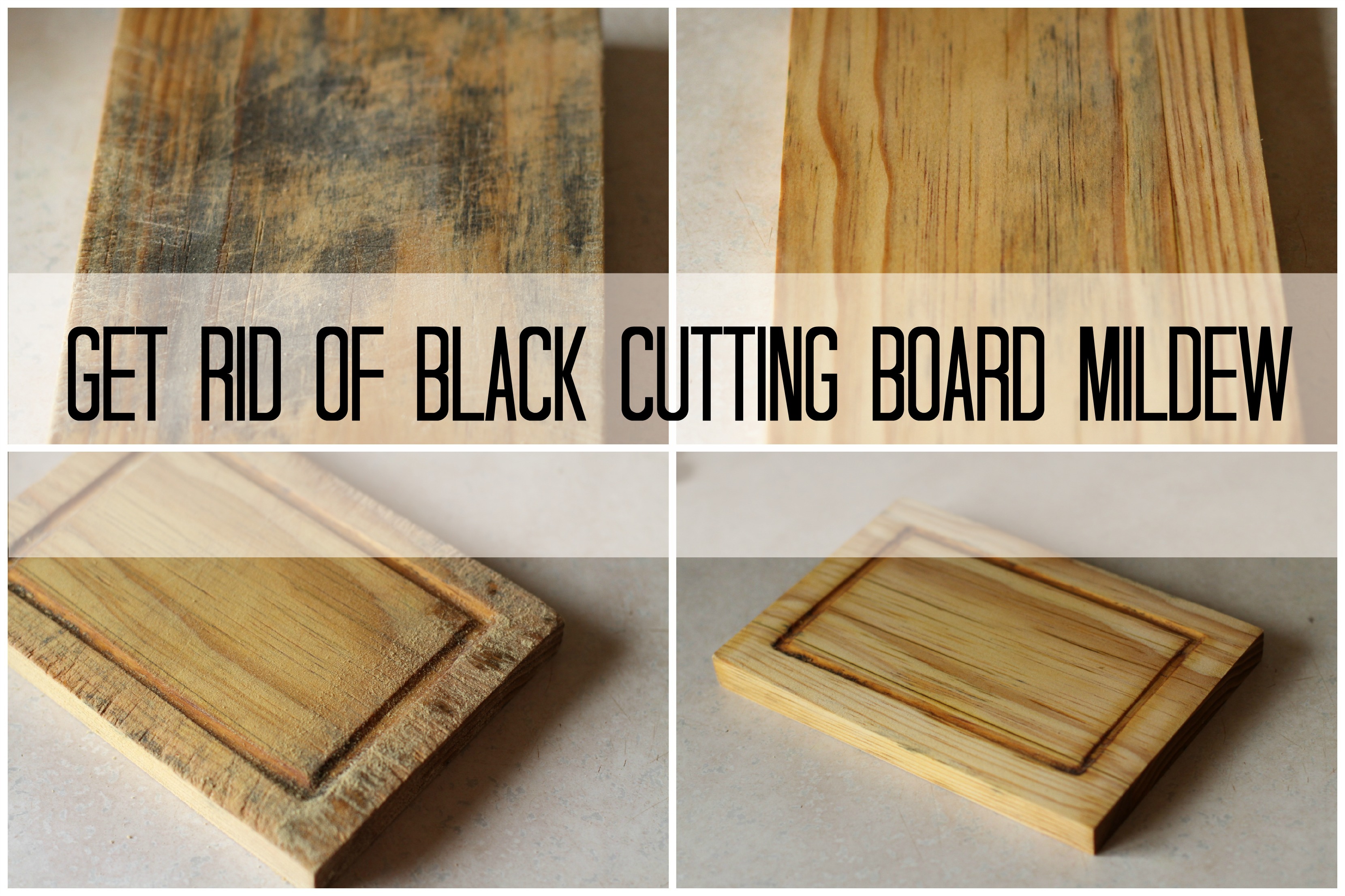 How to get rid of black cutting board mildew - The Frugal Girl