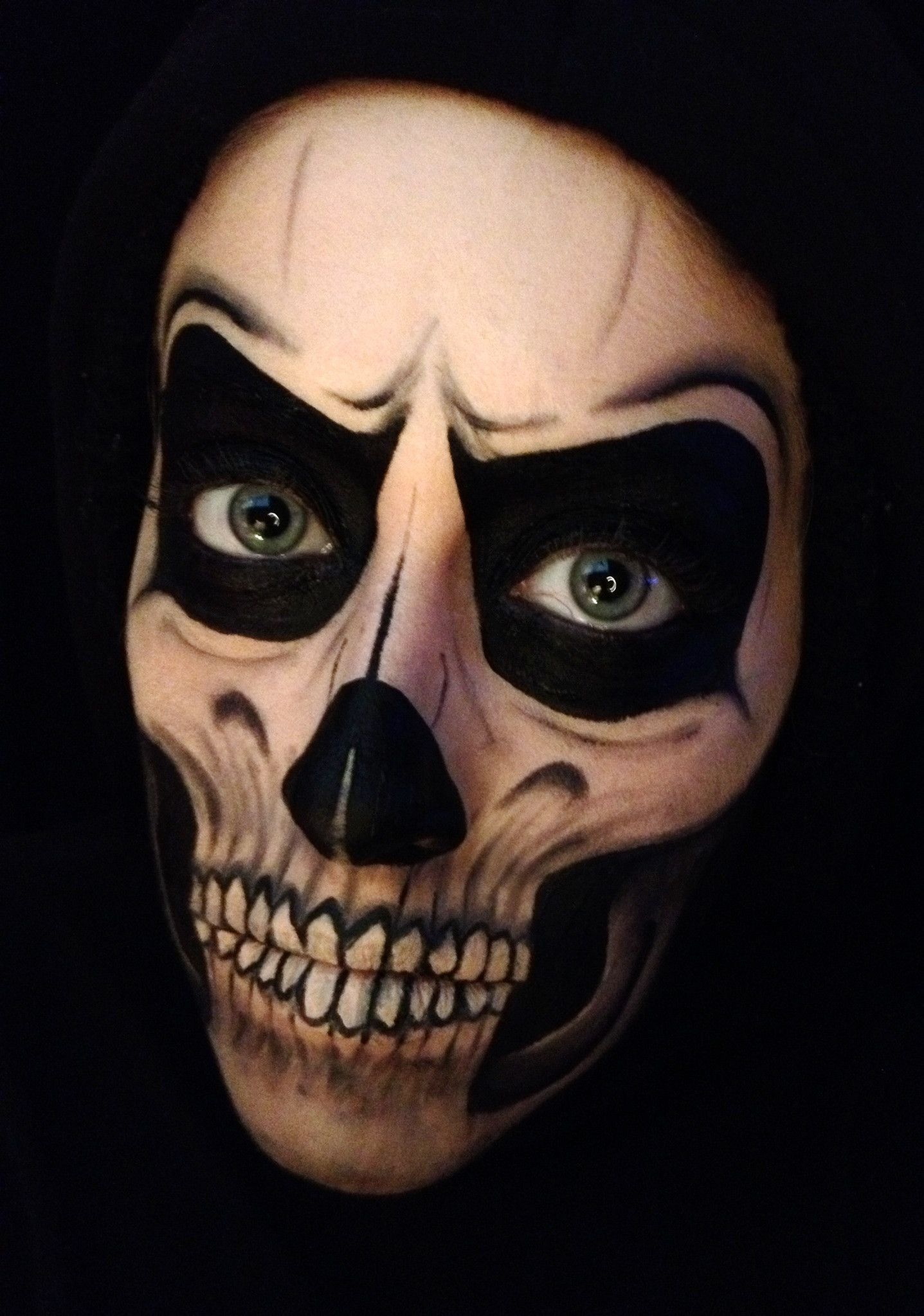 Scary Skull or Day of the Dead | Face Painting Ideas | Pinterest ...
