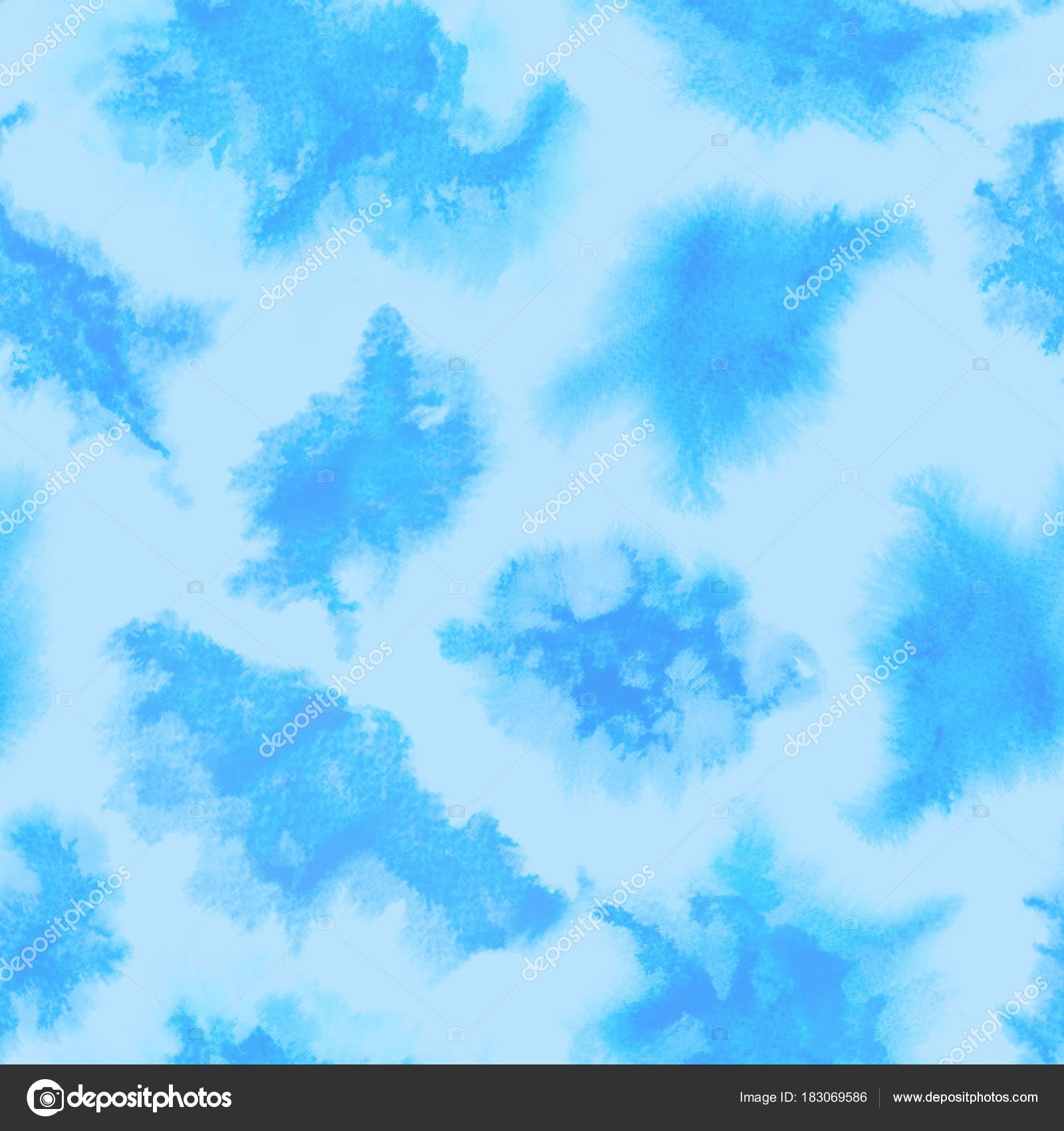 Light blue splashes pattern Watercolor abstract seamless pattern ...