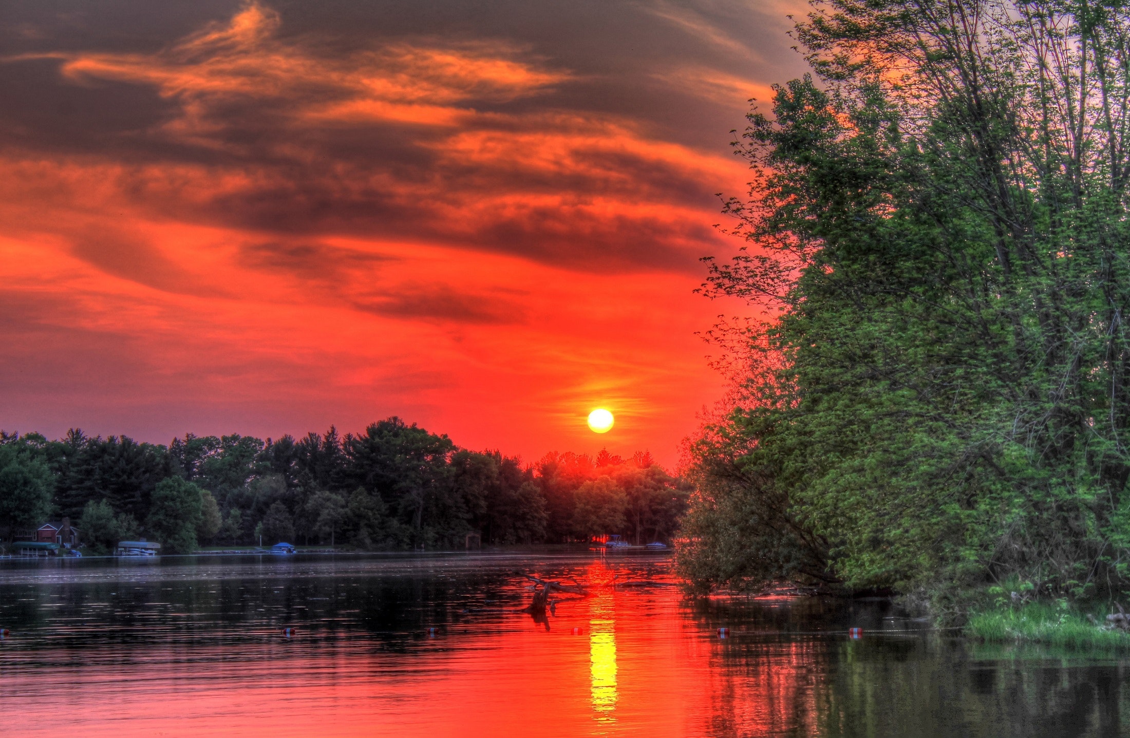 Free photo: Scenic View of Lake during Sunset - Bright, River, Twilight ...