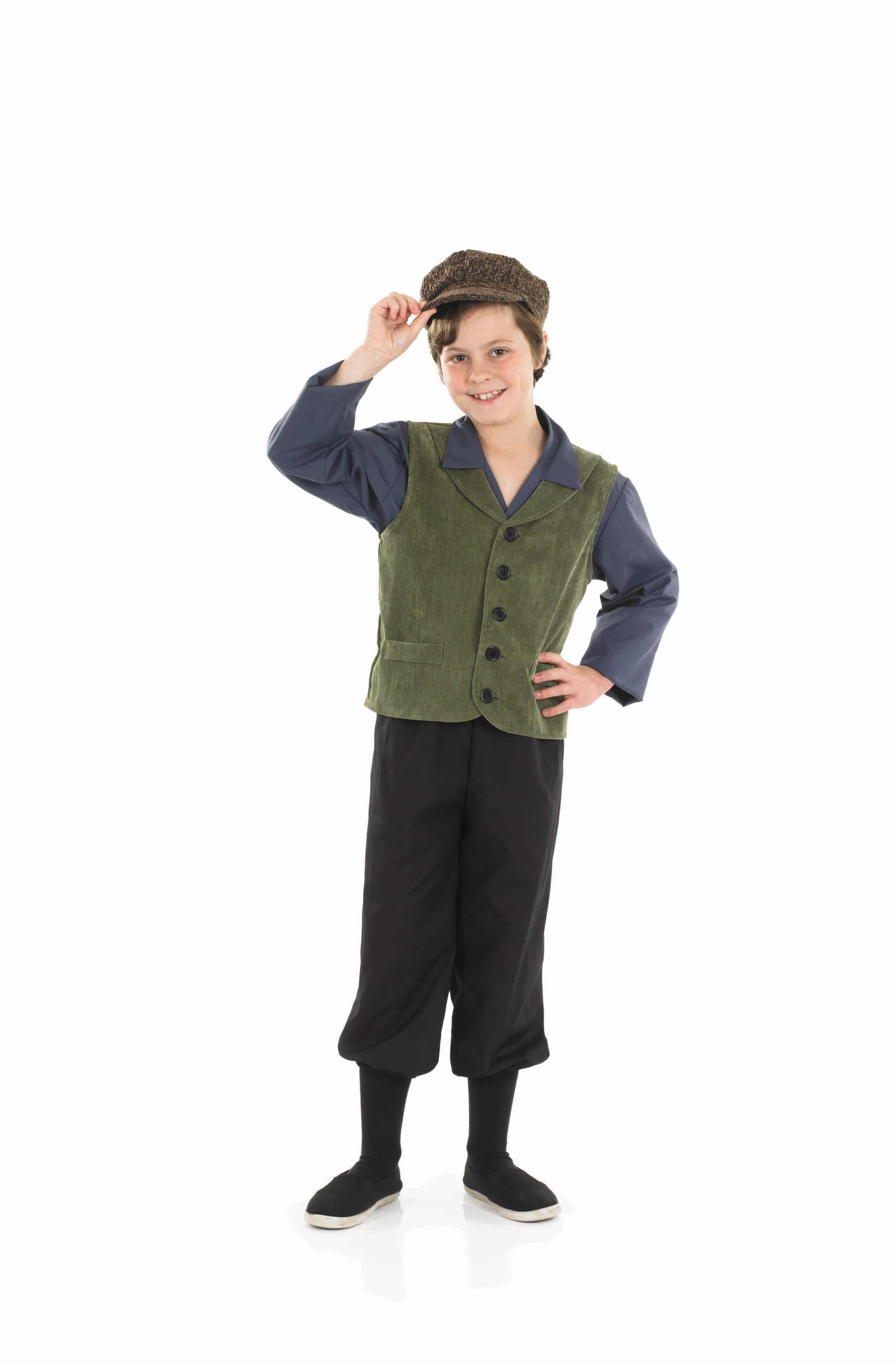 Boys Victorian School Boy Costume For Dickens Fancy Dress Kids ...