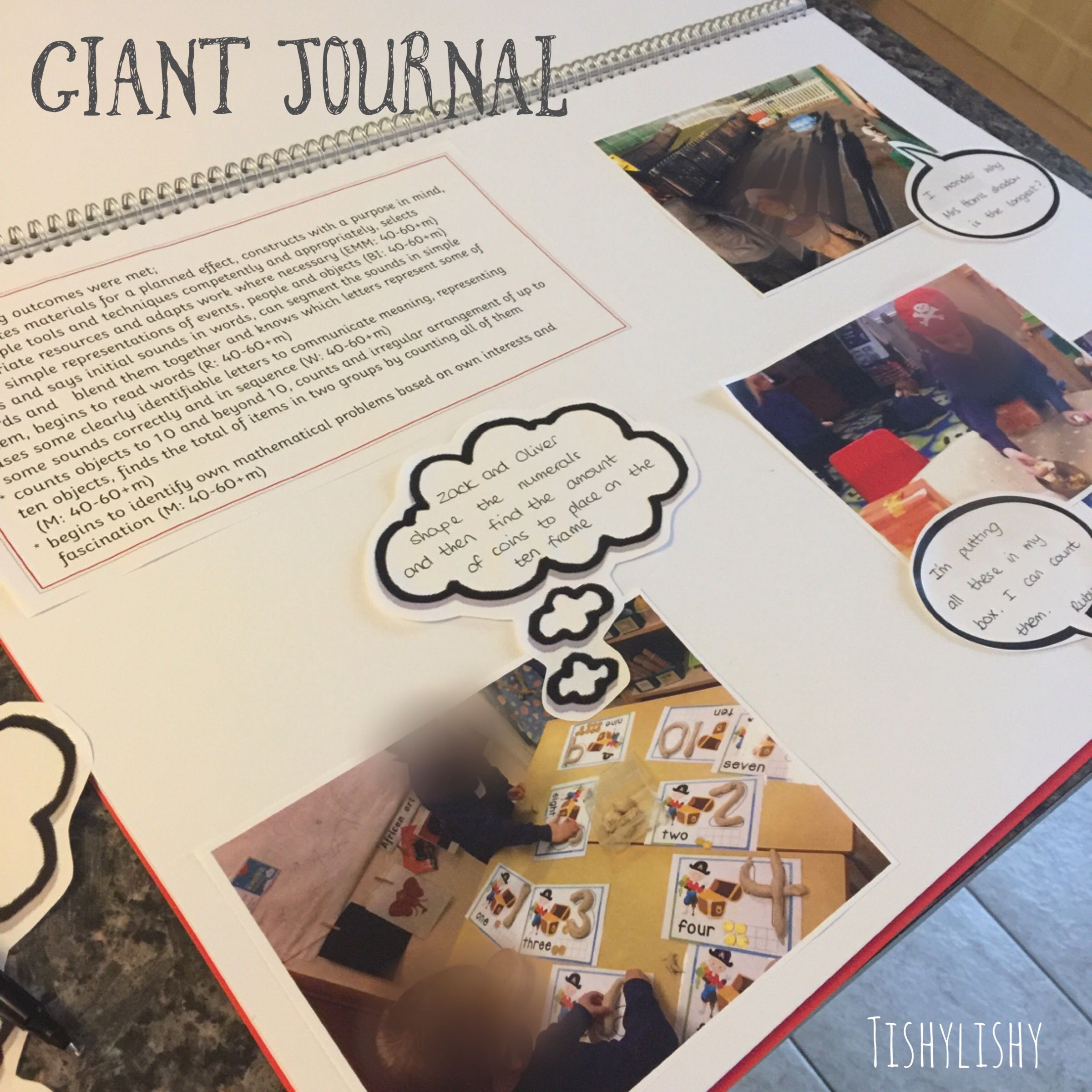 Class journal. A big floor book documenting weekly learning in my ...
