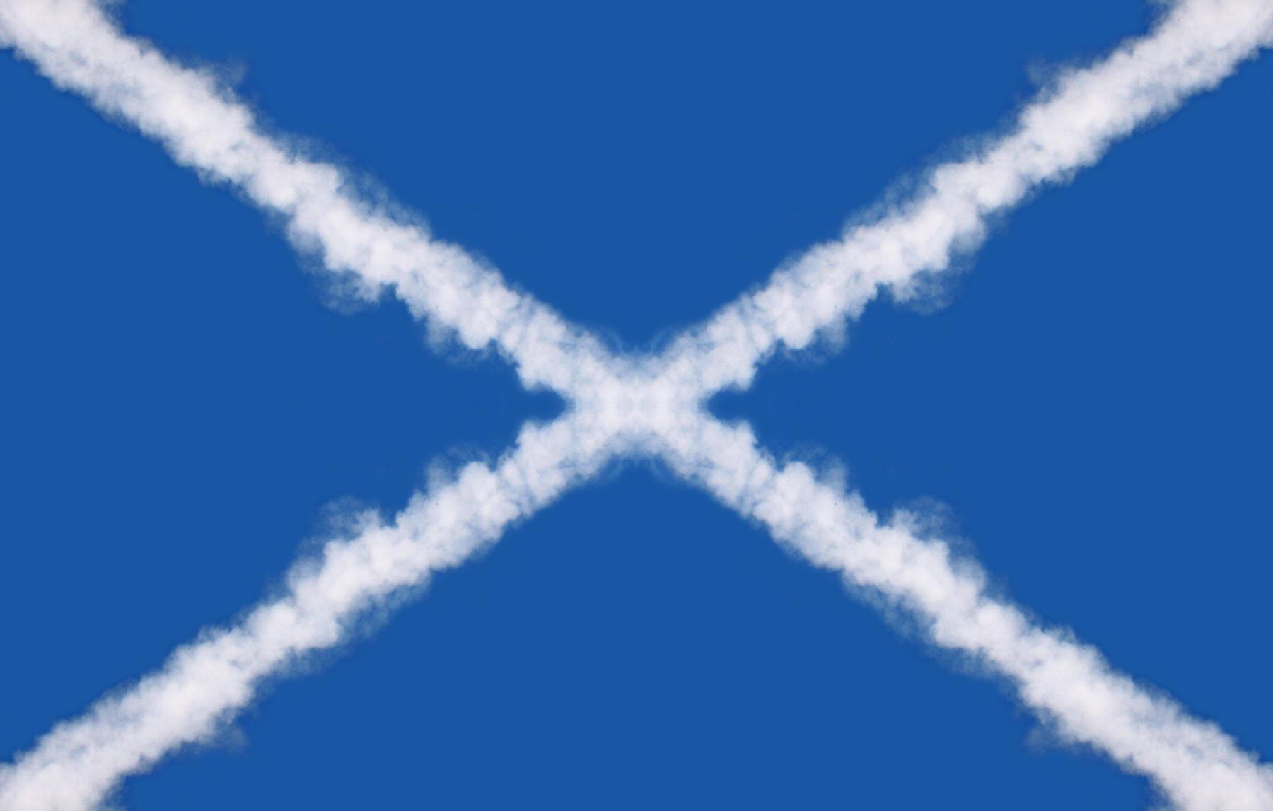 Scotland cloud trail flag photo