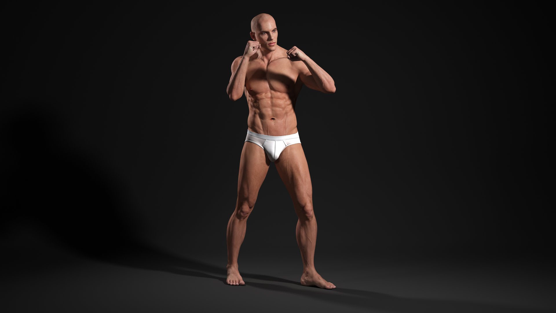 3D Male Body - Anatomy Study (Fight) | Andor Kollar - Character ...